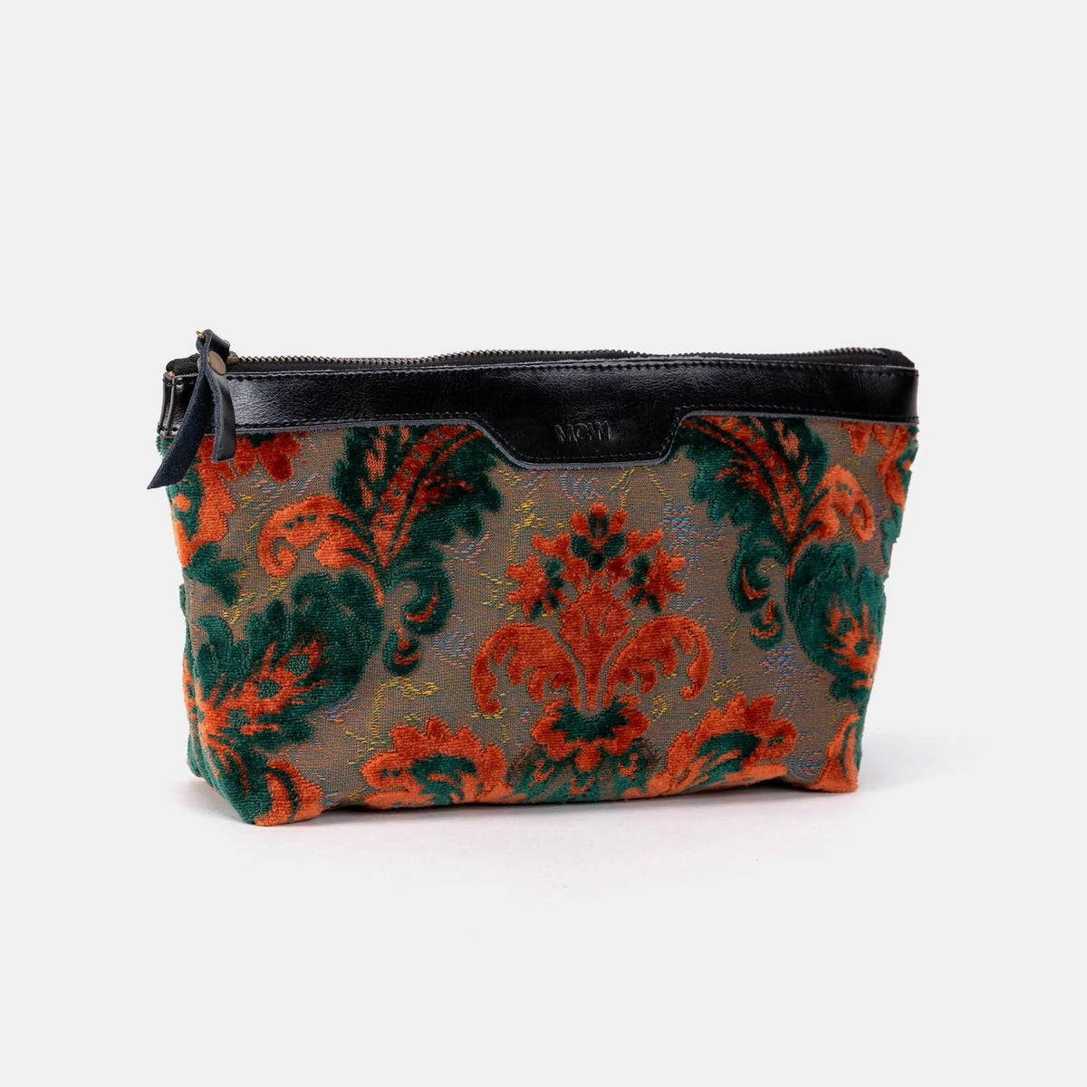 Burnout Velvet Revival Jade Carpet Makeup Bag of America side