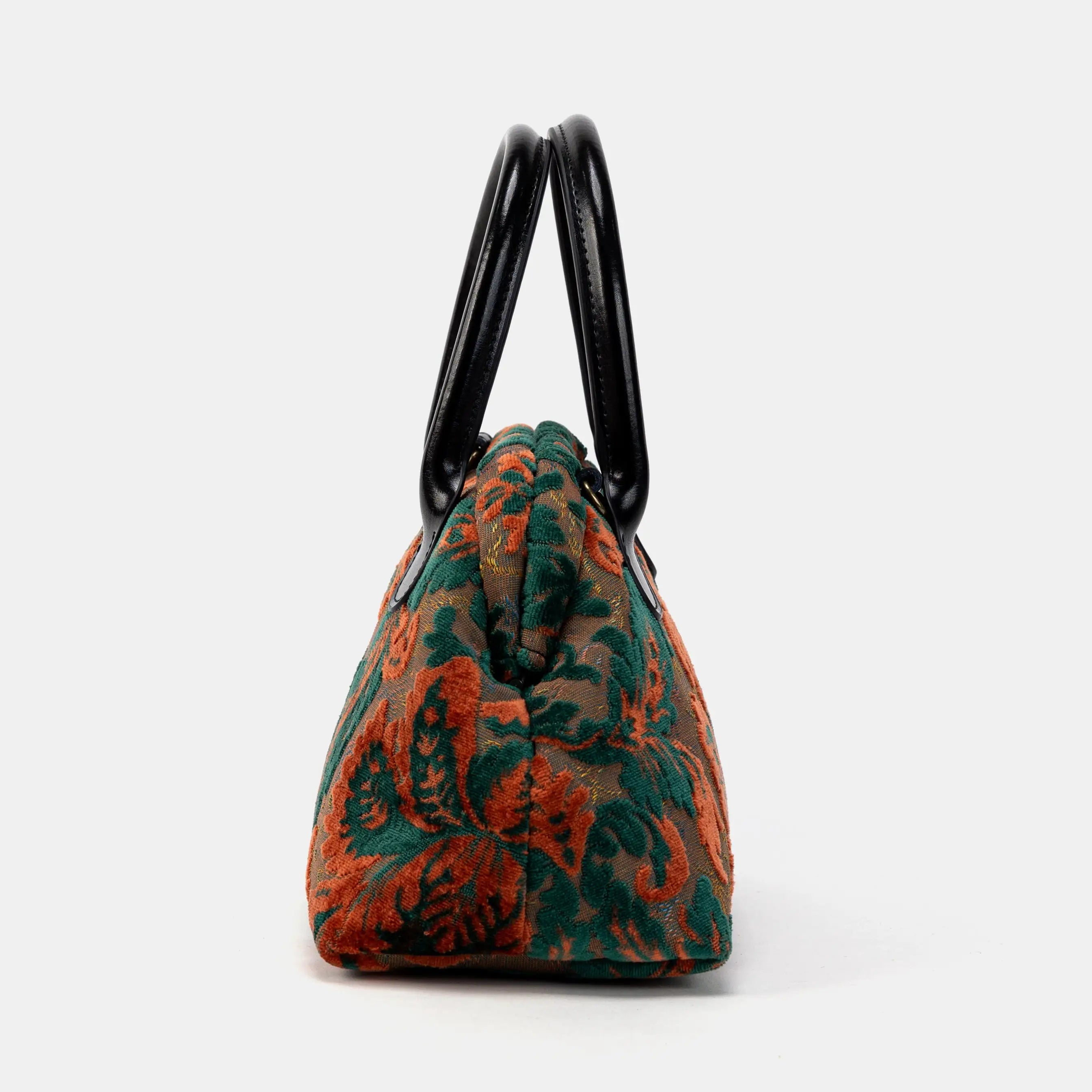 Burnout Velvet Revival Jade Carpet Satchel side
