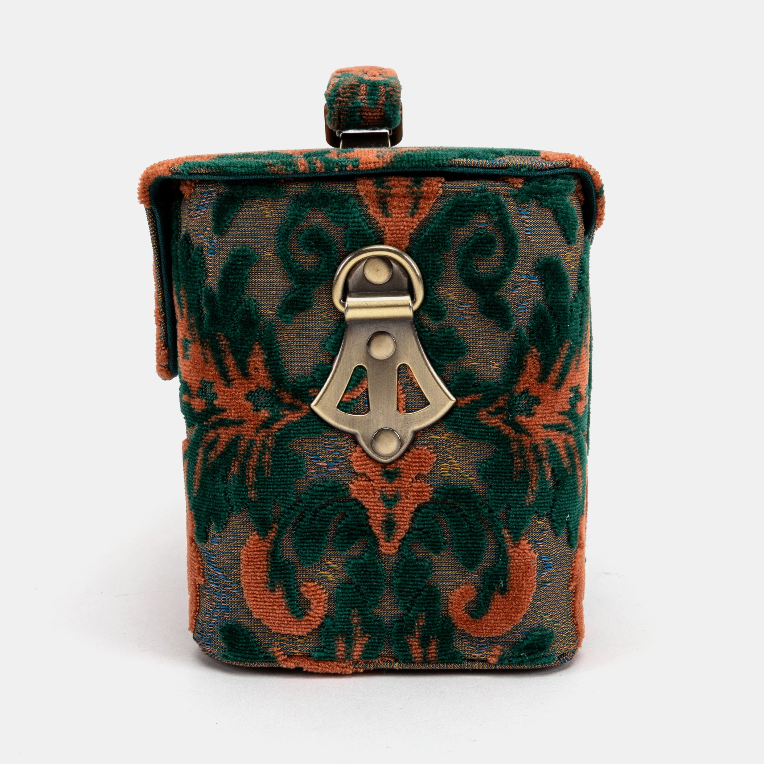 Burnout Velvet Revival Jade Clara Medium Train Case Purse of America side