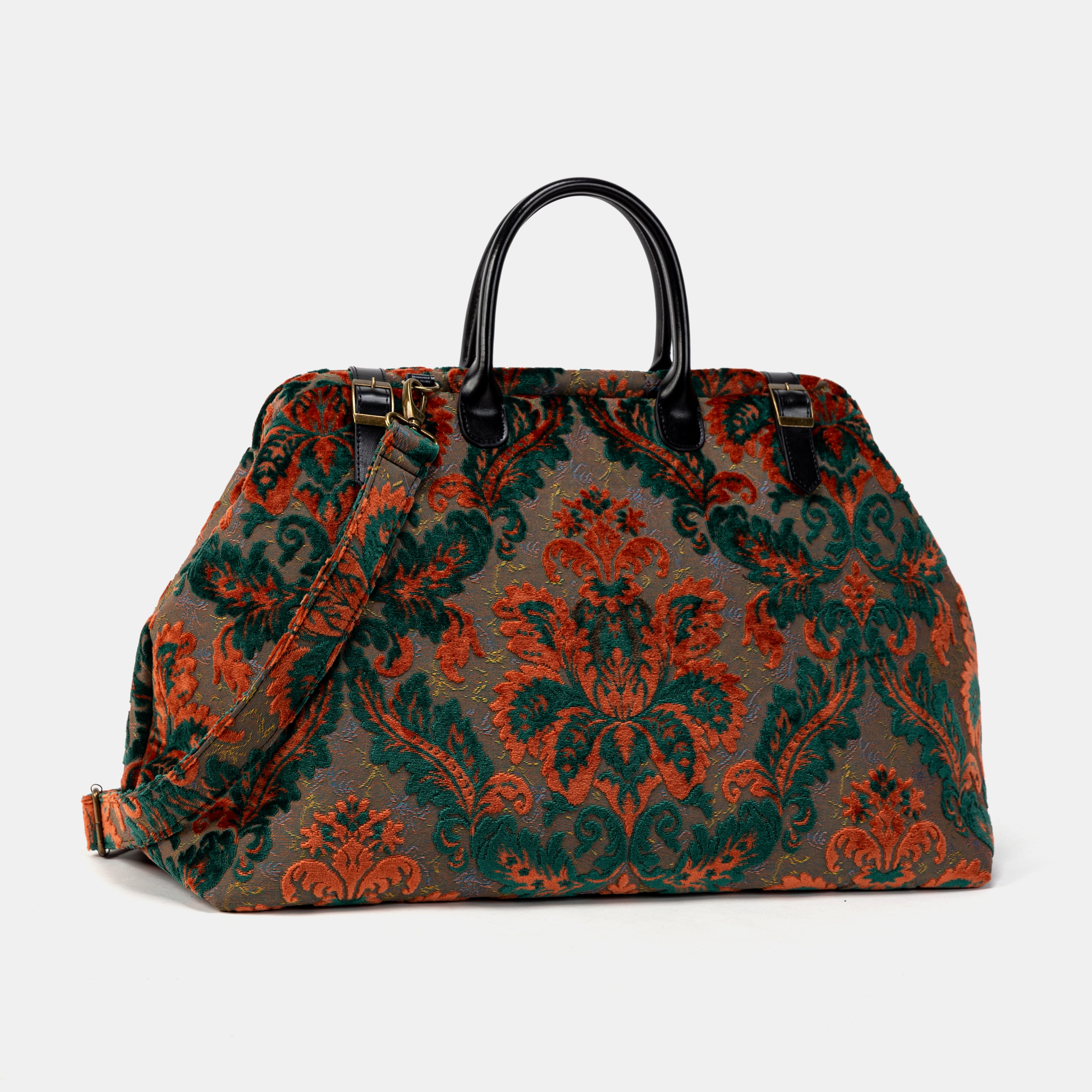 Burnout Velvet Revival Jade Large Carpetbag of America little side