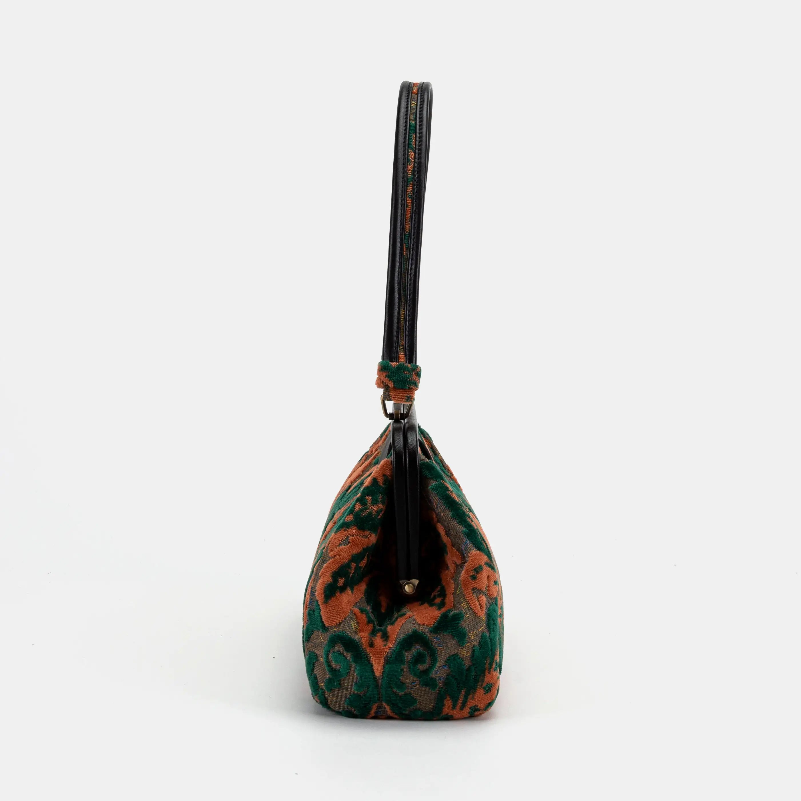 Burnout Velvet Revival Jade Shoulder Bag of America side