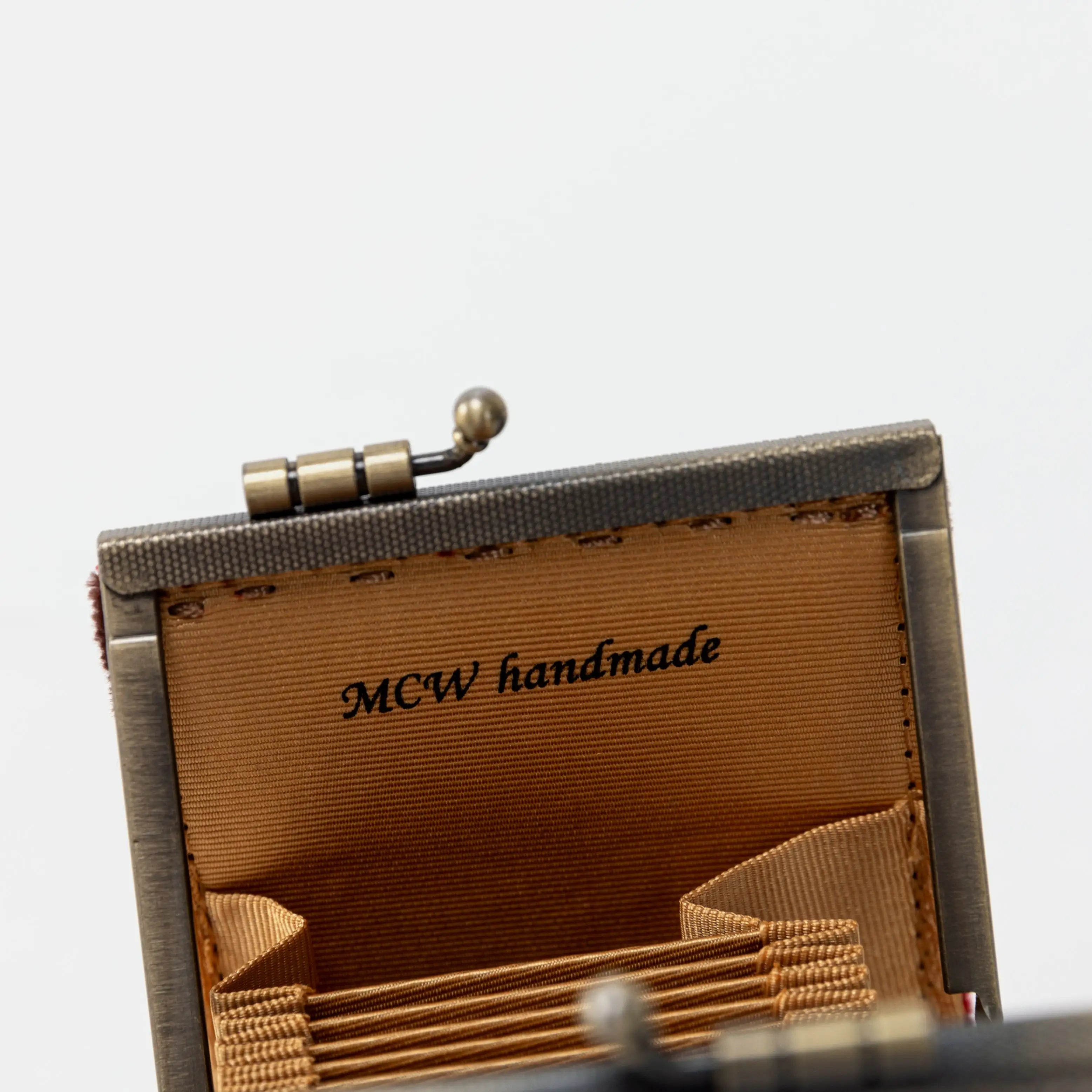 Burnout Velvet Revival Scarlet Card Wallet of America Brand Logo