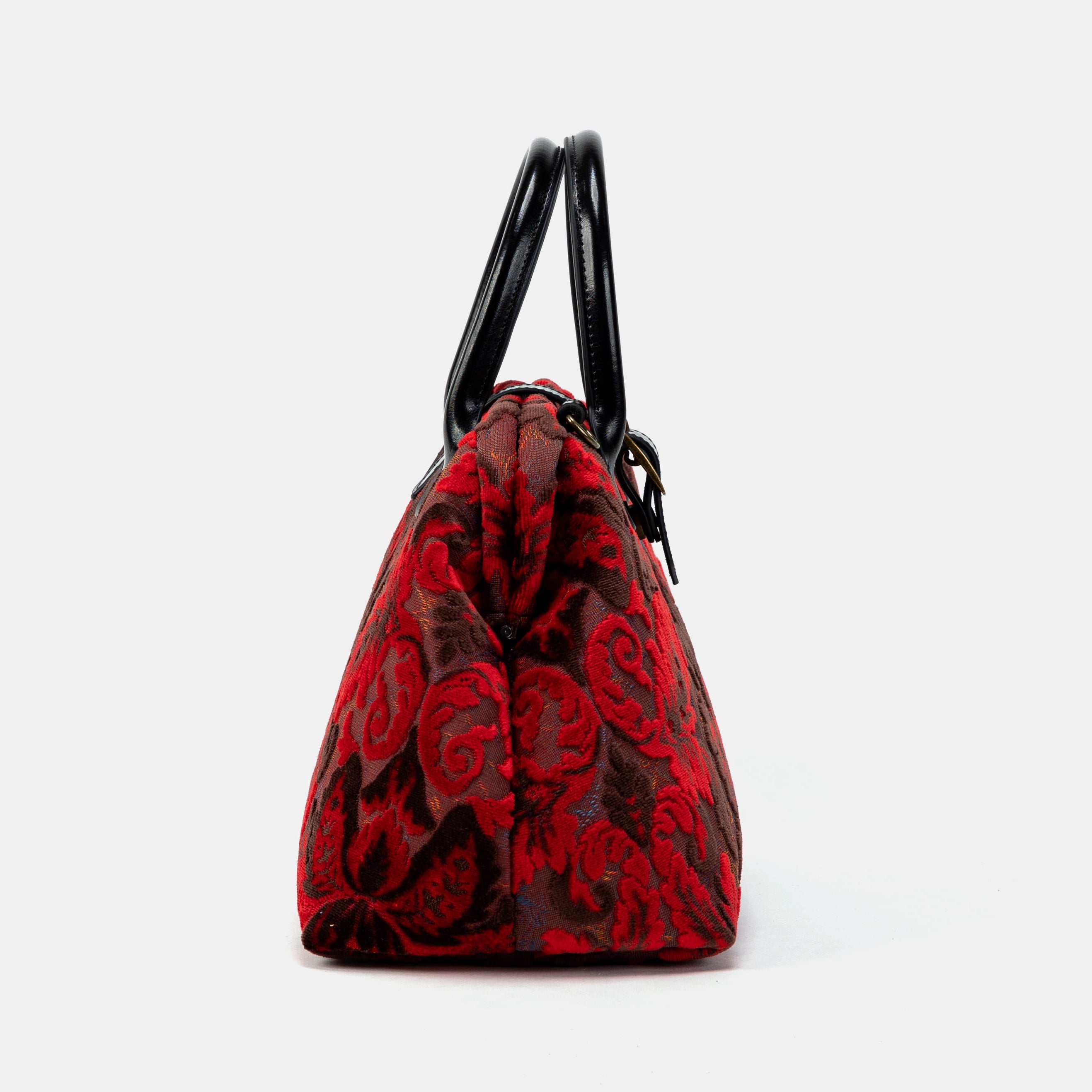 Burnout Velvet Revival Scarlet Carpet Handbag Purse of America side