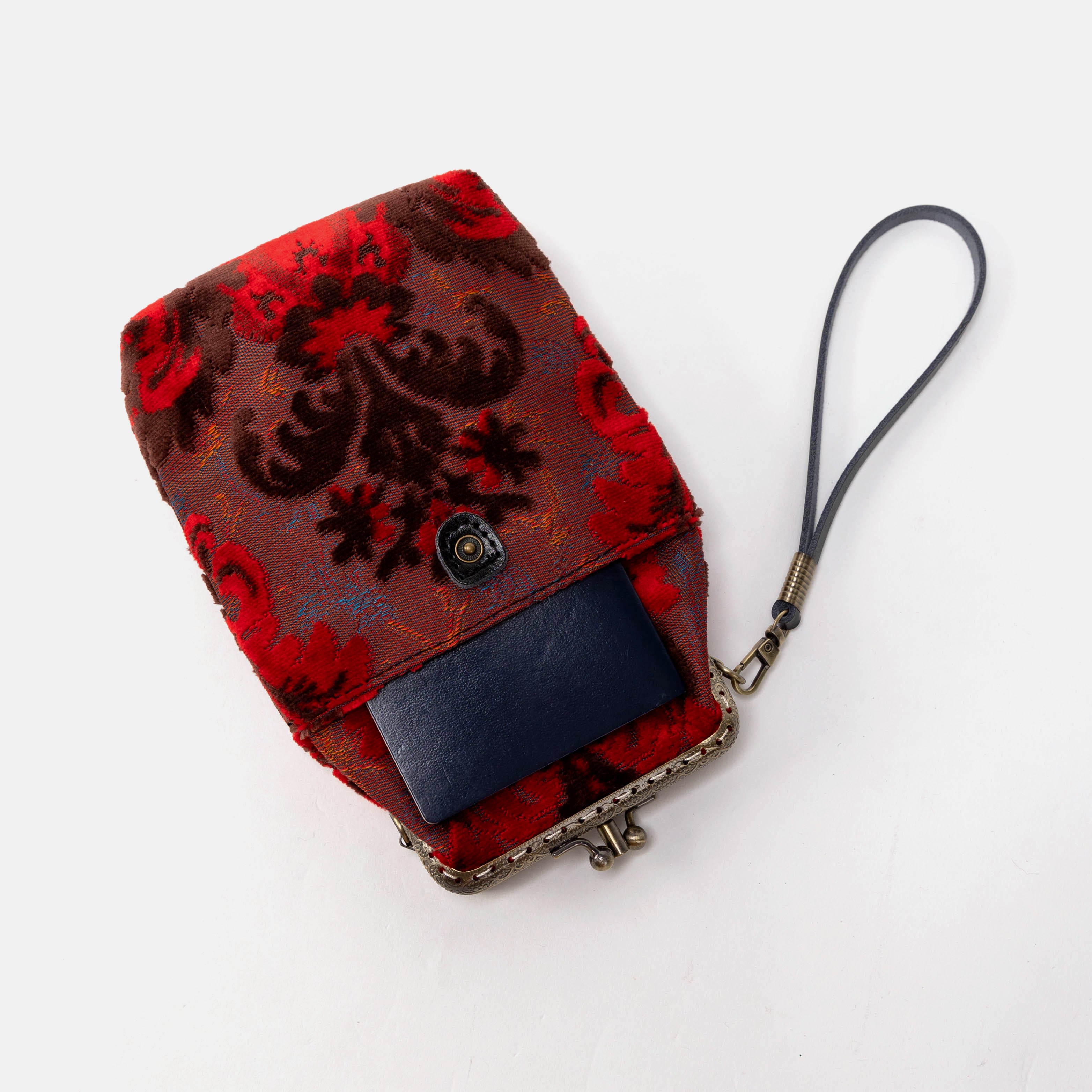 Burnout Velvet Revival Scarlet Carpet Phone Case Carpetbag of America flat lay