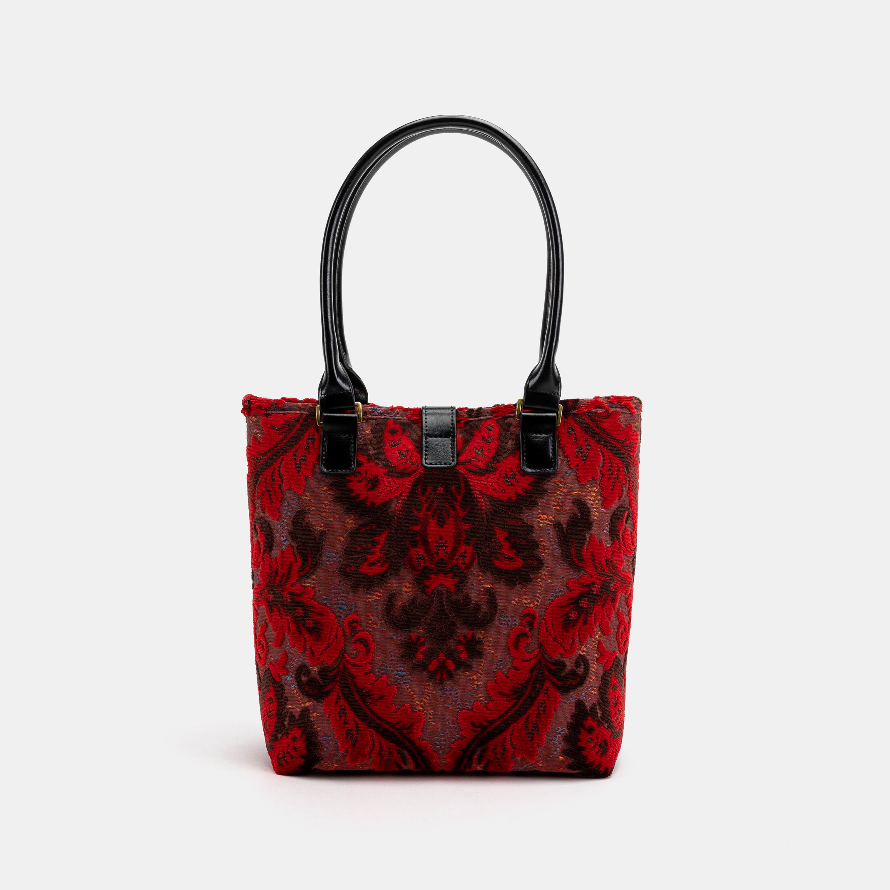 Burnout Velvet Revival Scarlet Everyday Tote Bag of America back