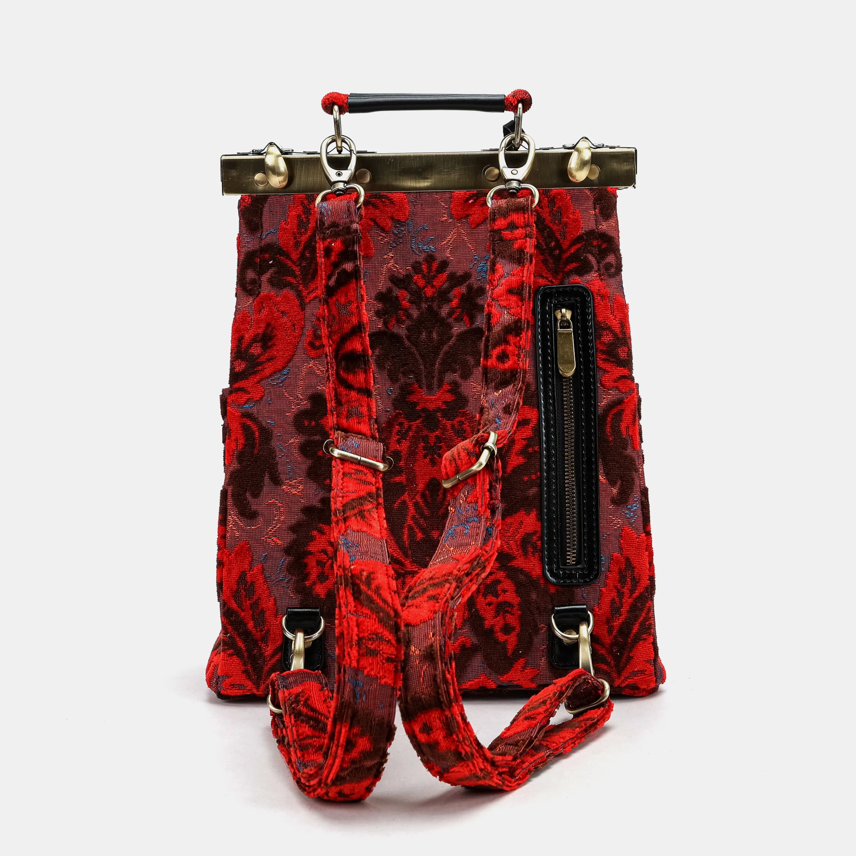 Burnout Velvet Revival Scarlet Helena Carpet Gladstone Backpack back
