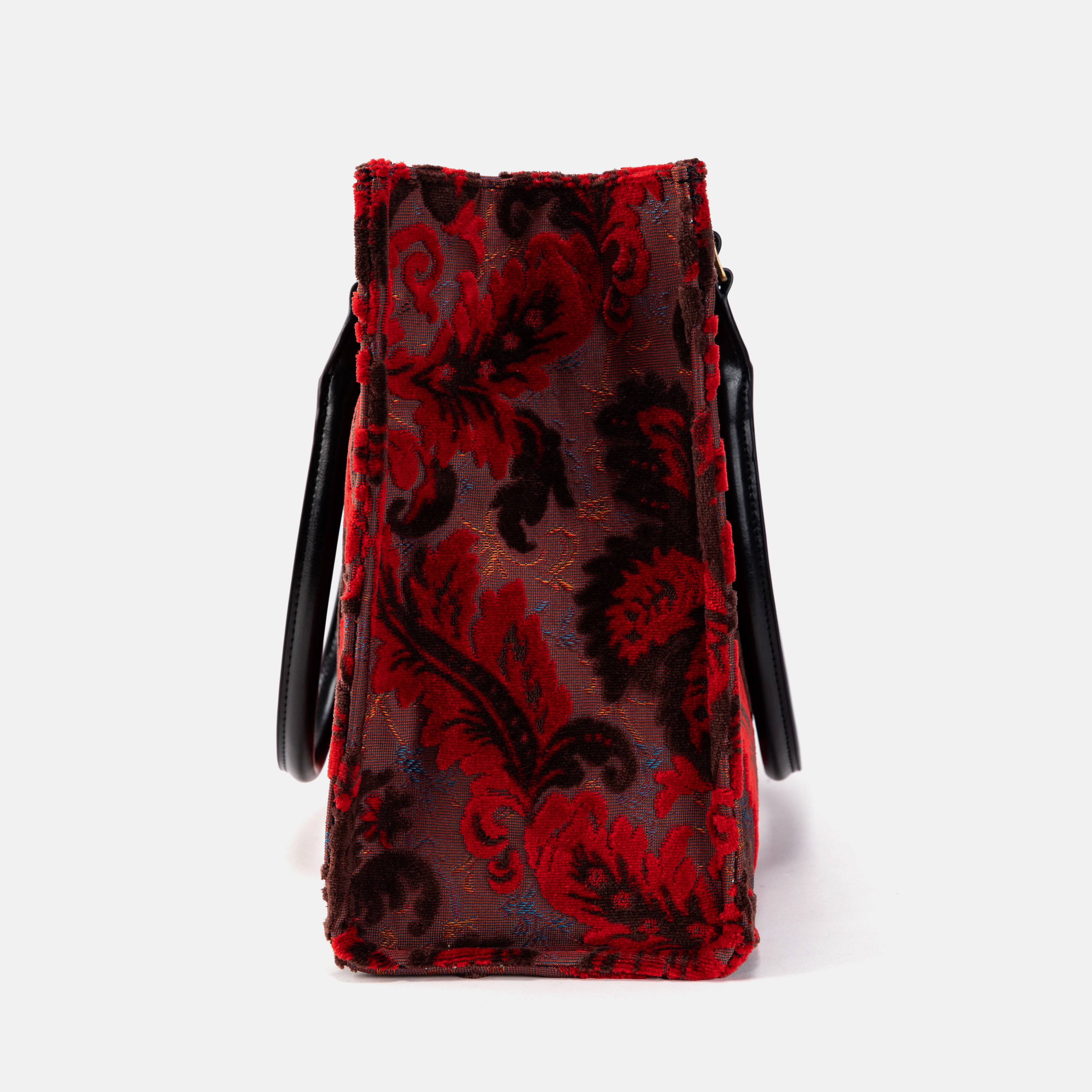 Burnout Velvet Revival Scarlet Laptop Work Tote of America SIDE