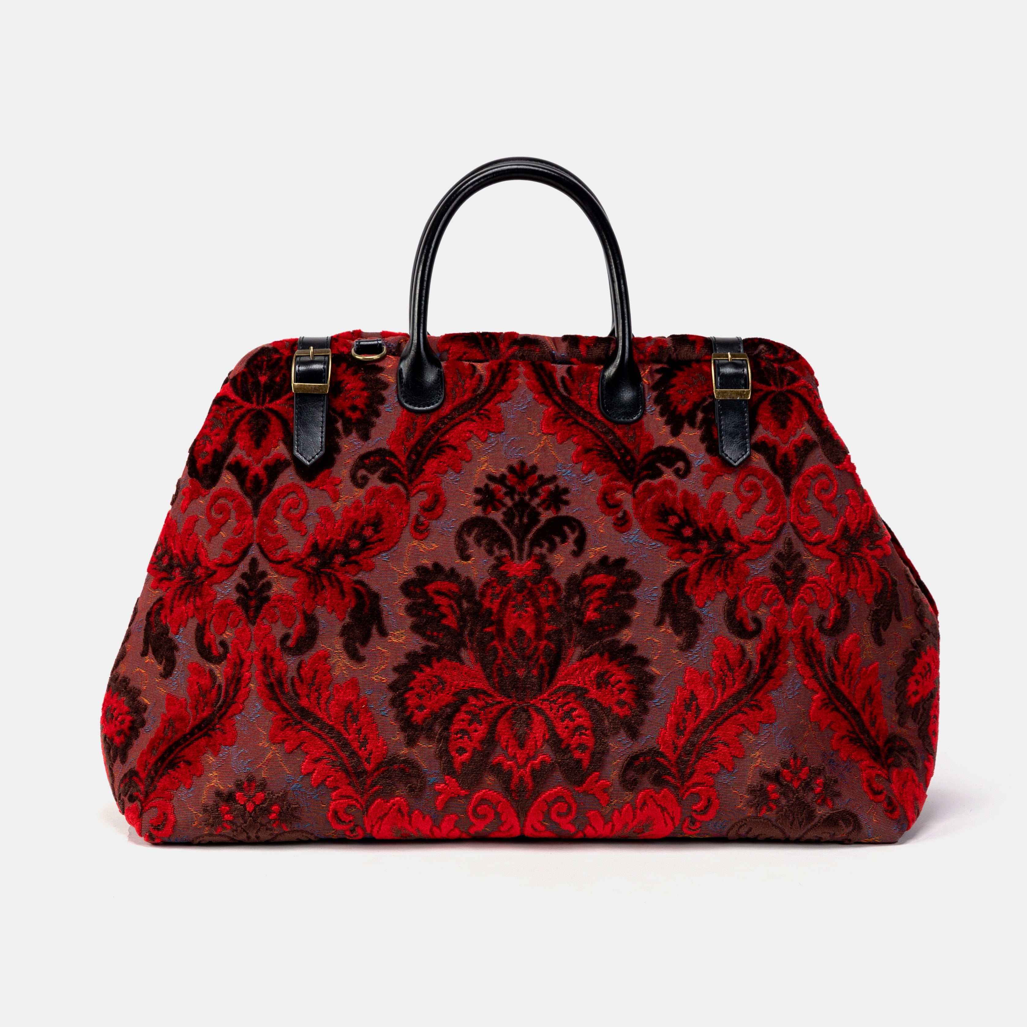 Burnout Velvet Revival Scarlet Large Carpetbag of America front