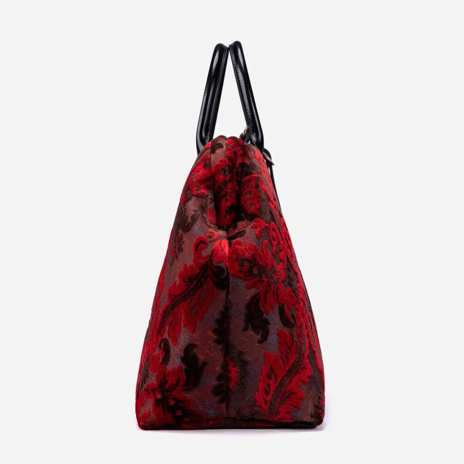 Burnout Velvet Revival Scarlet Mary Poppins Weekender Carpetbag side
