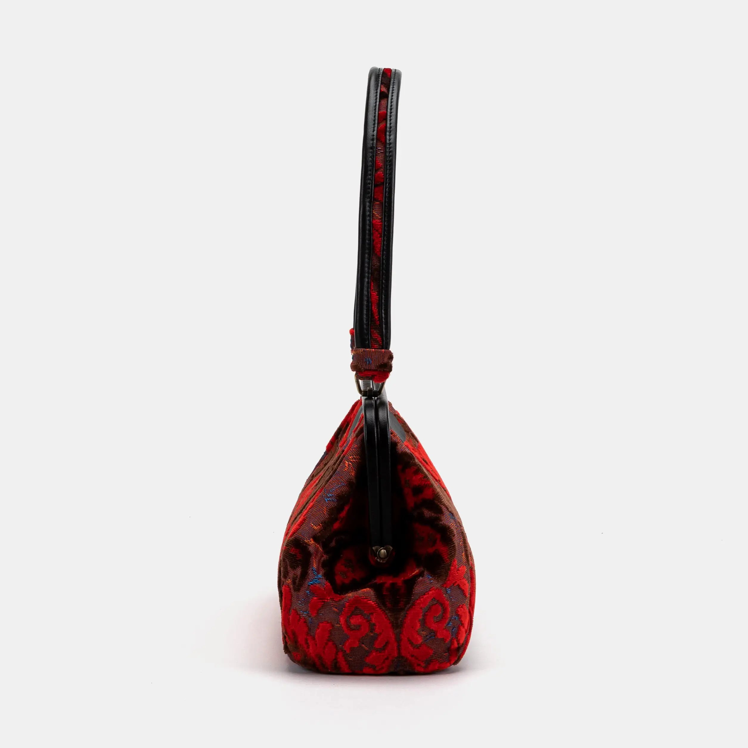 Burnout Velvet Revival Scarlet Shoulder Bag of America side