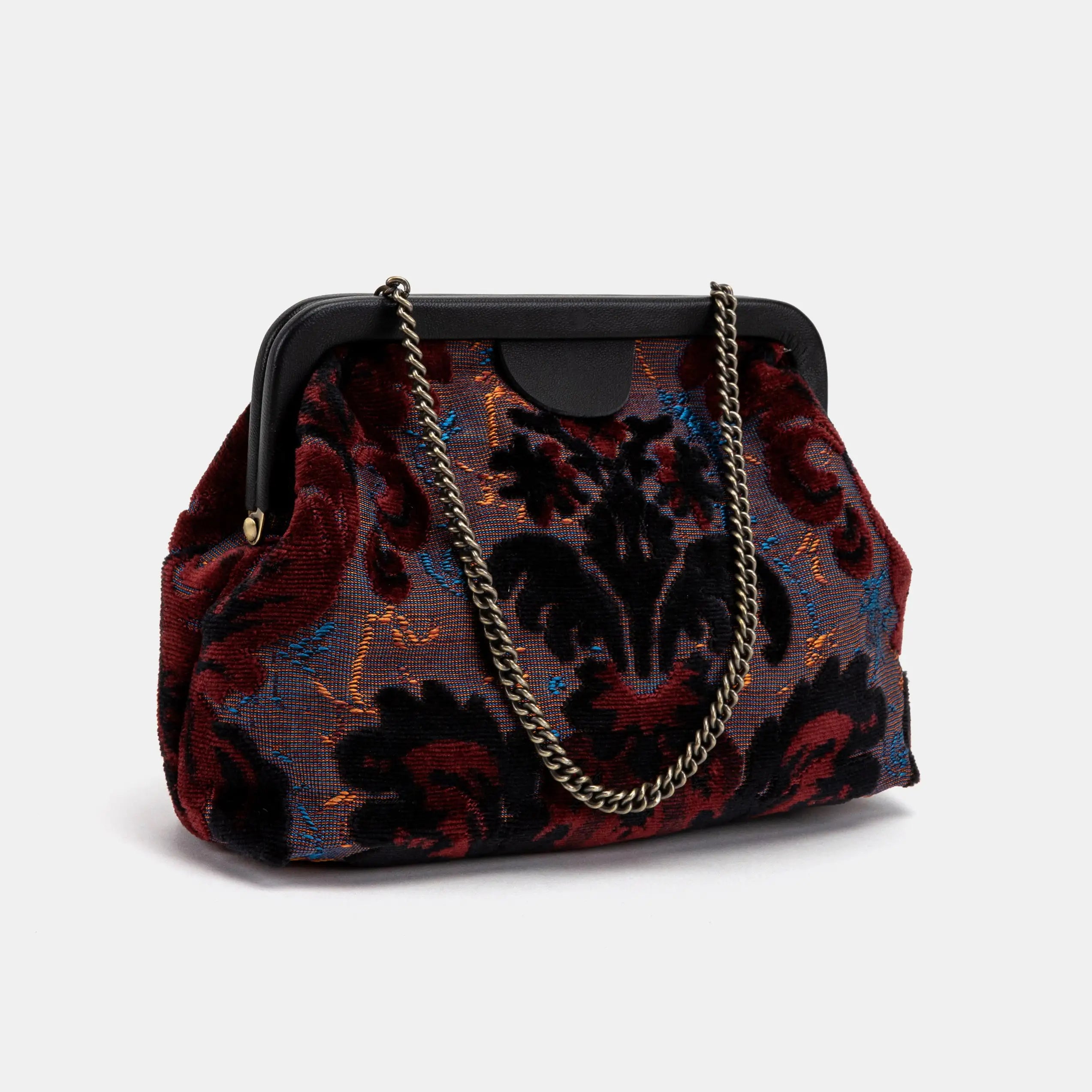 Burnout Velvet Revival Sephia Alma Clutch main