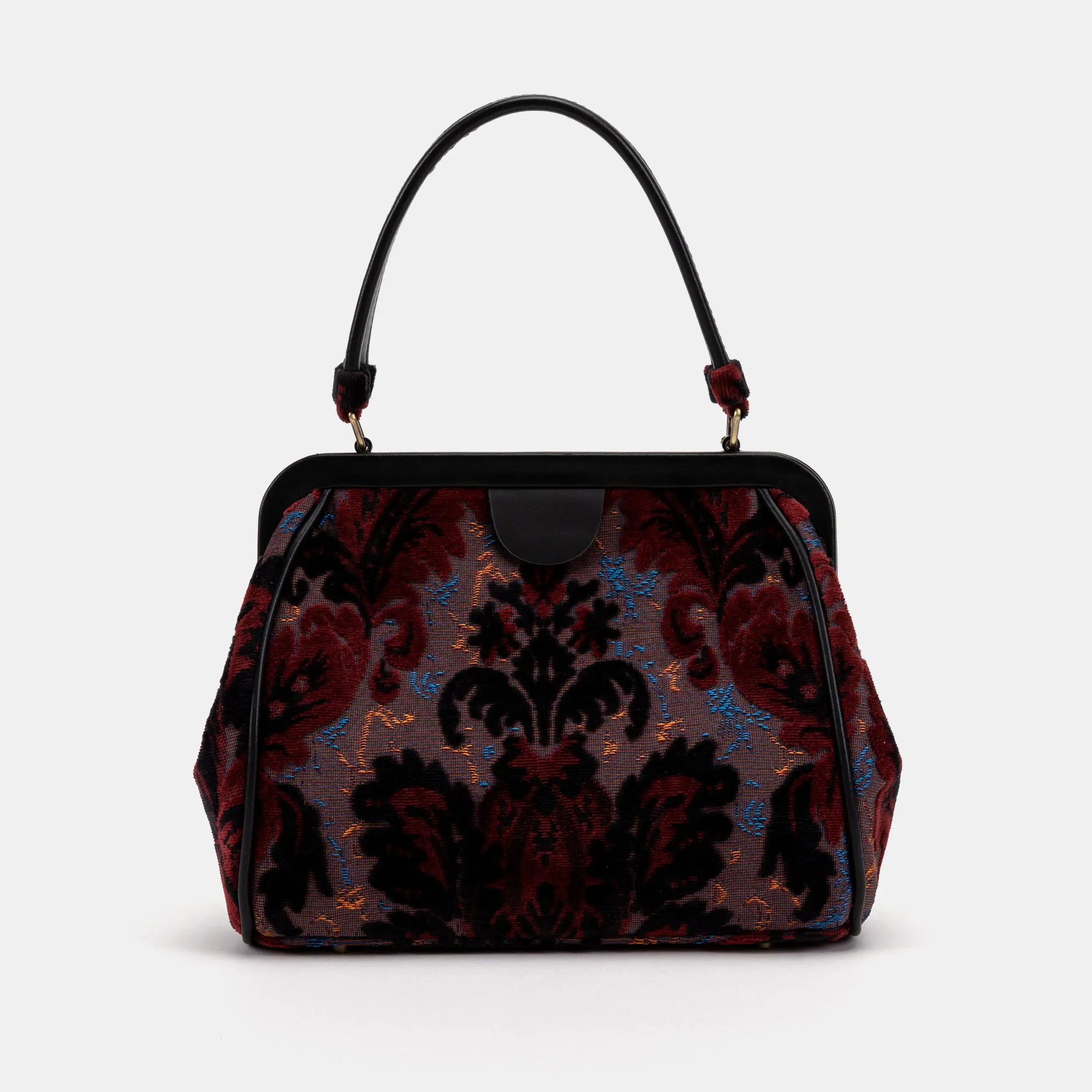 Burnout Velvet Revival Sephia Alma Carpet Bag of America front
