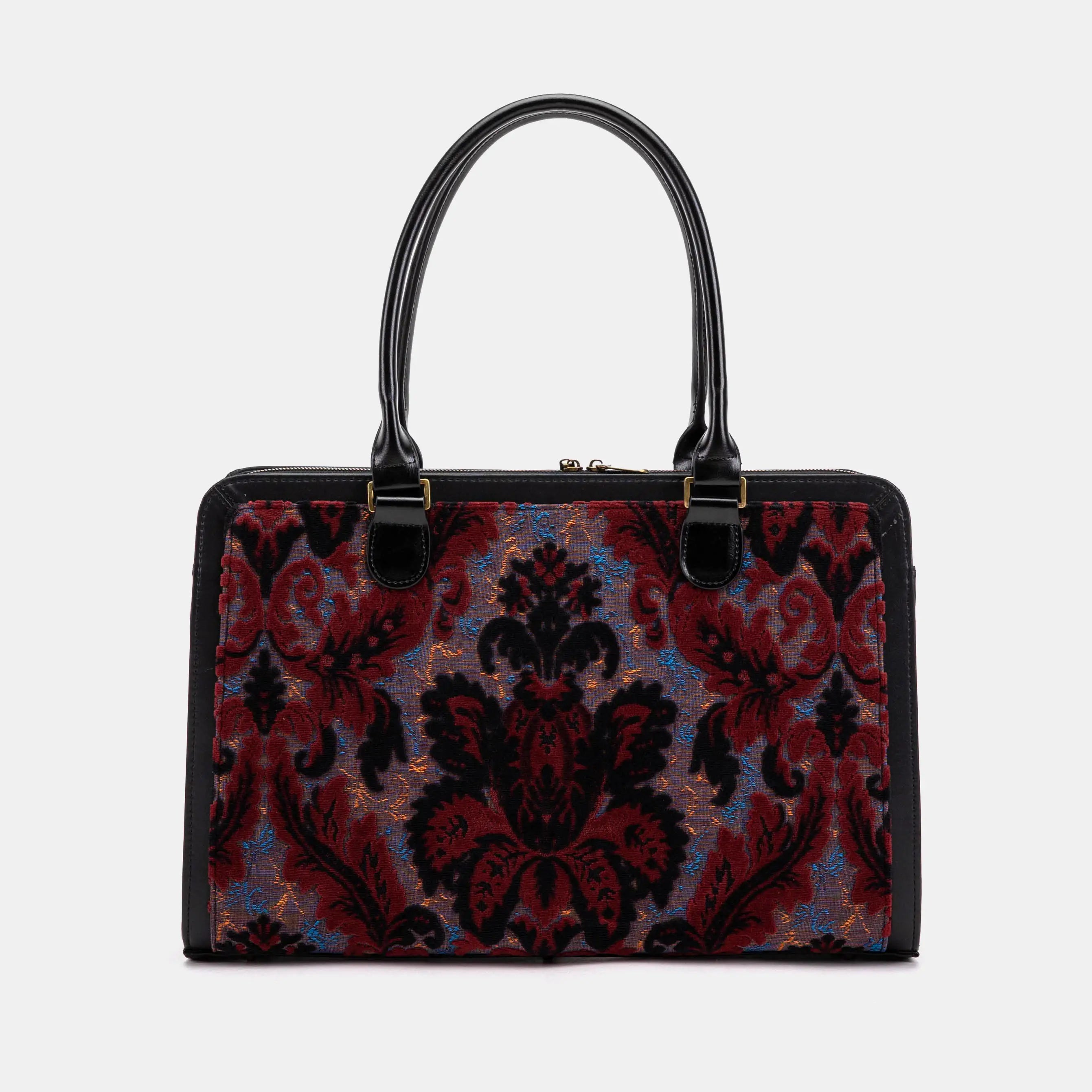 Burnout Velvet Revival Sephia Business Tote of America front