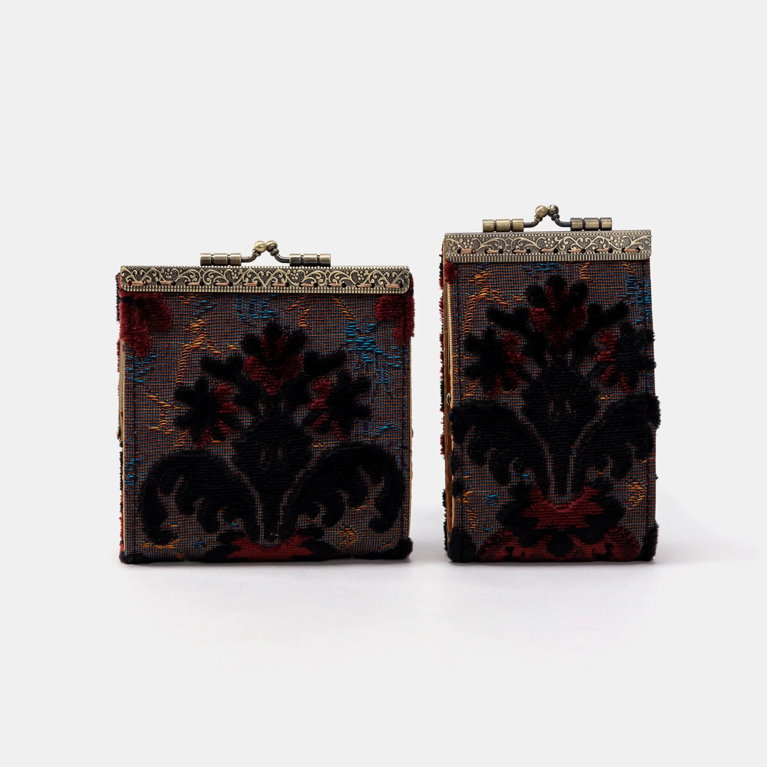 Burnout Velvet Revival Sephia Card Wallet of America Main