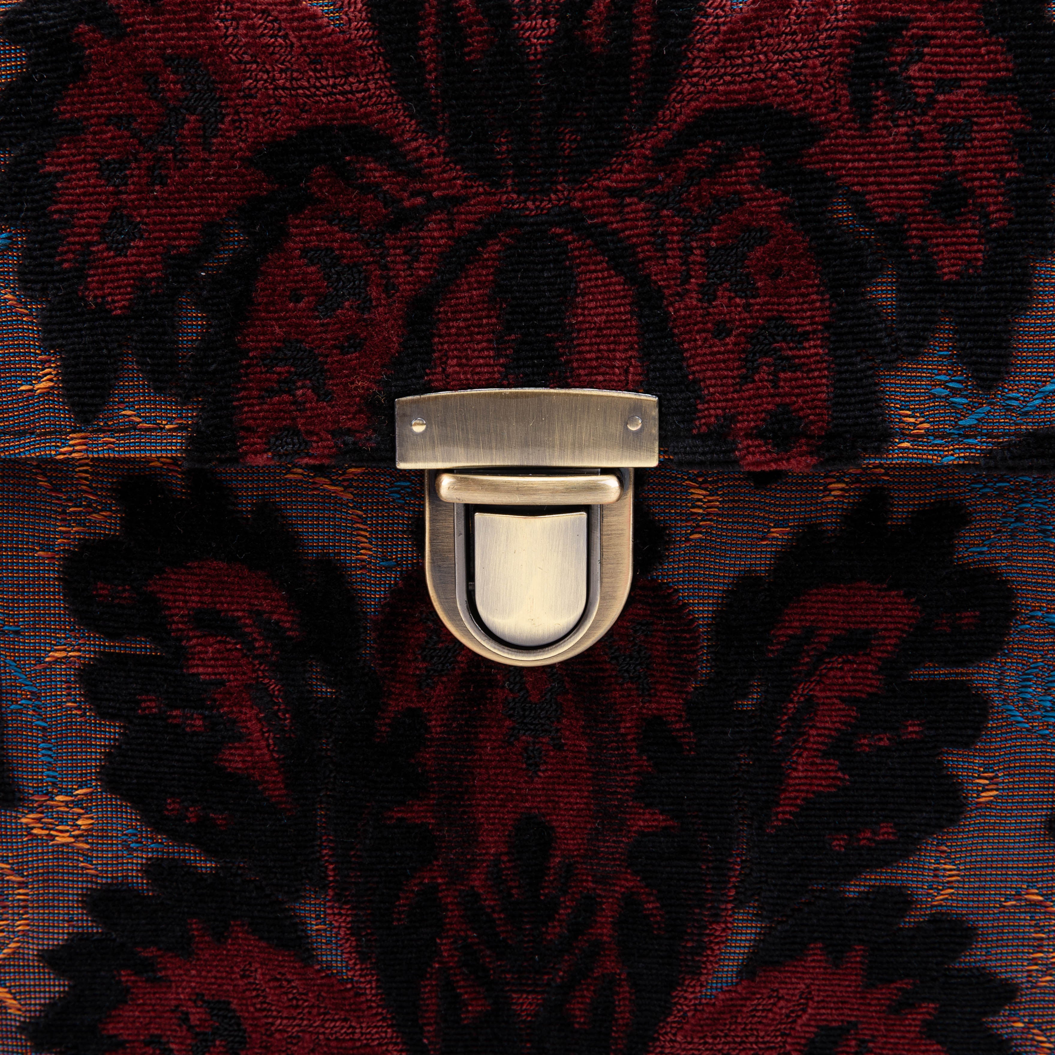 Burnout Velvet Revival Sephia Josephine Large Train Case buckle