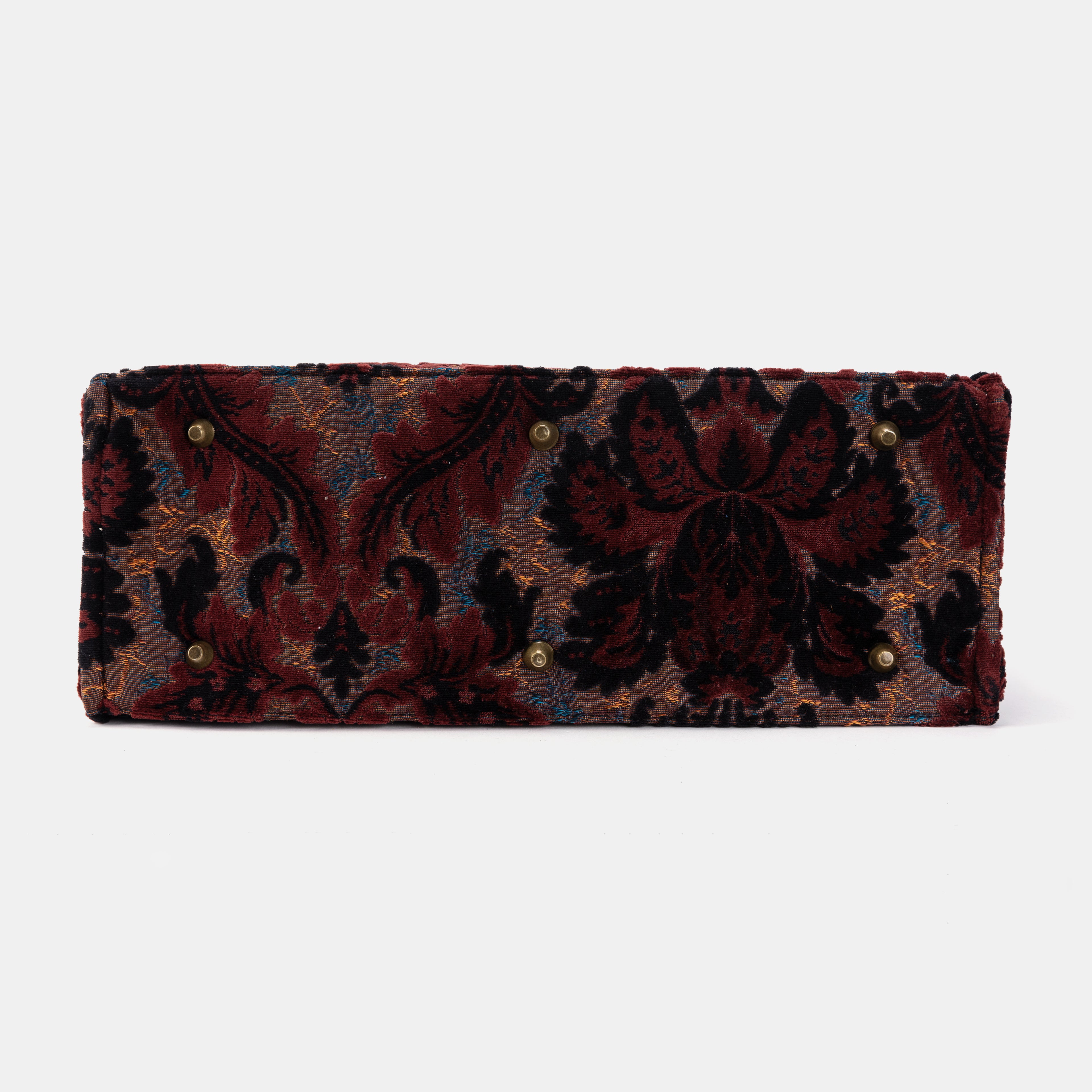 Burnout Velvet Revival Sephia Laptop Work Tote of America bottom