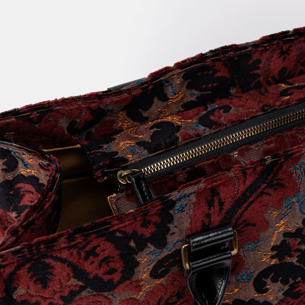 Burnout Velvet Revival Sephia Laptop Work Tote of America zipper