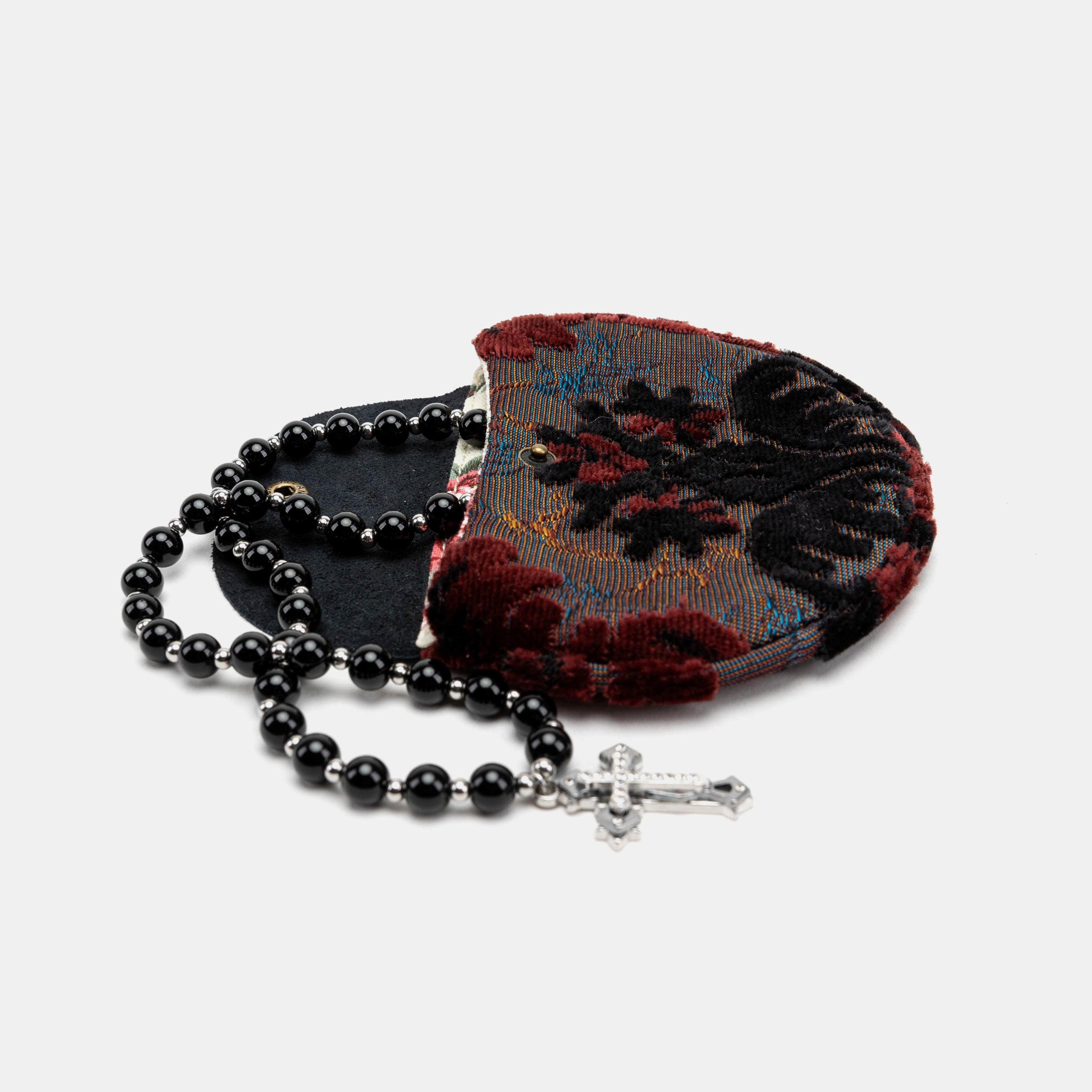 Burnout Velvet Revival Sephia Rosary Bag of America main
