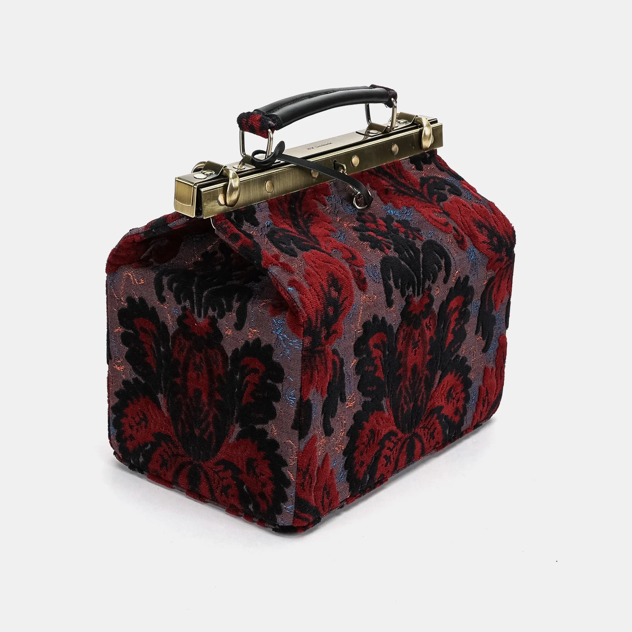 Burnout Velvet Revival Sephia Vivienne Carpet Purse Gladstone Bag side