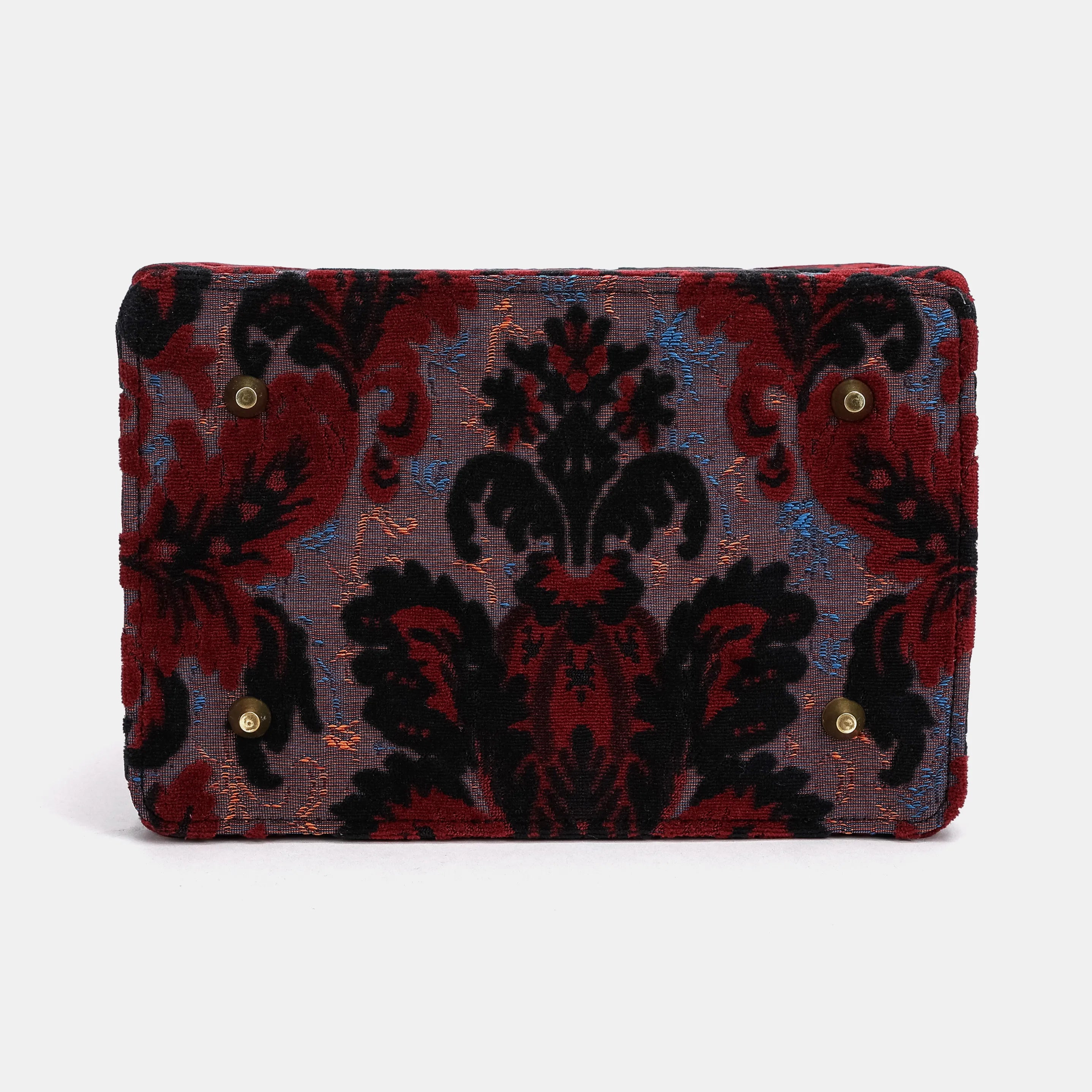 Burnout Velvet Revival Sephia Vivienne Carpet Purse Gladstone Bag bottom