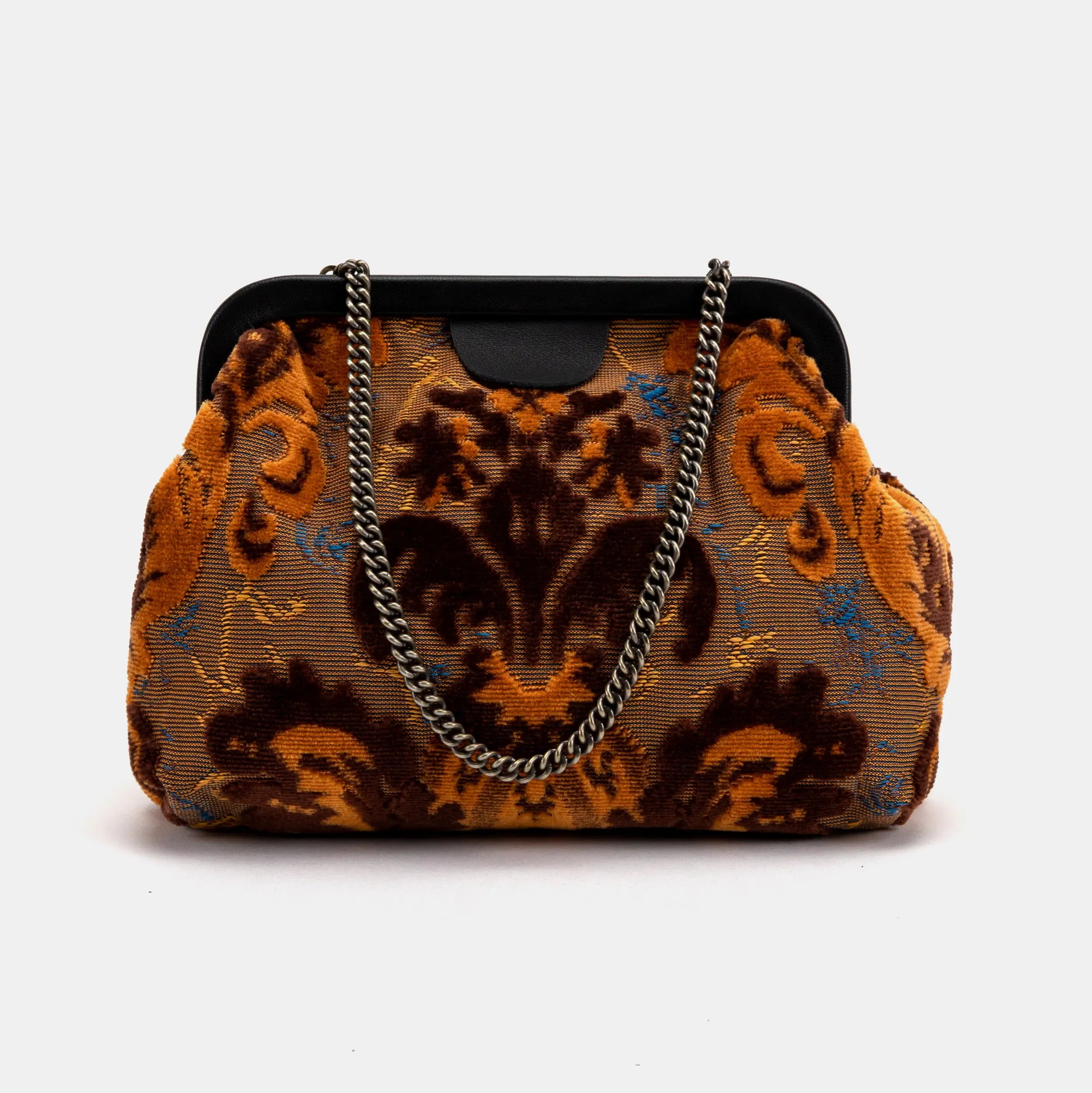 Burnout Velvet Revival Sienna Alma Clutch front
