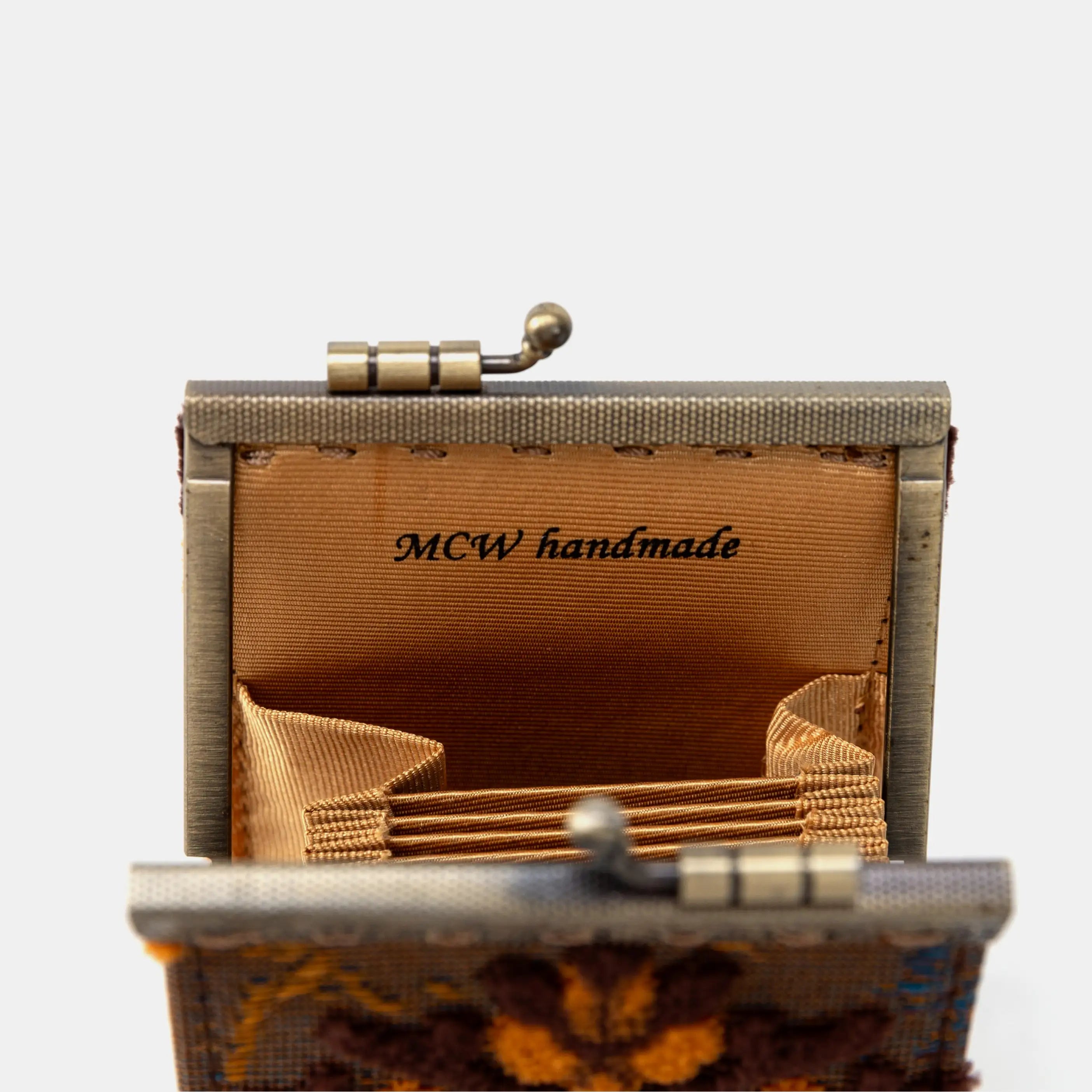 Burnout Velvet Revival Sienna Card Wallet of America Top