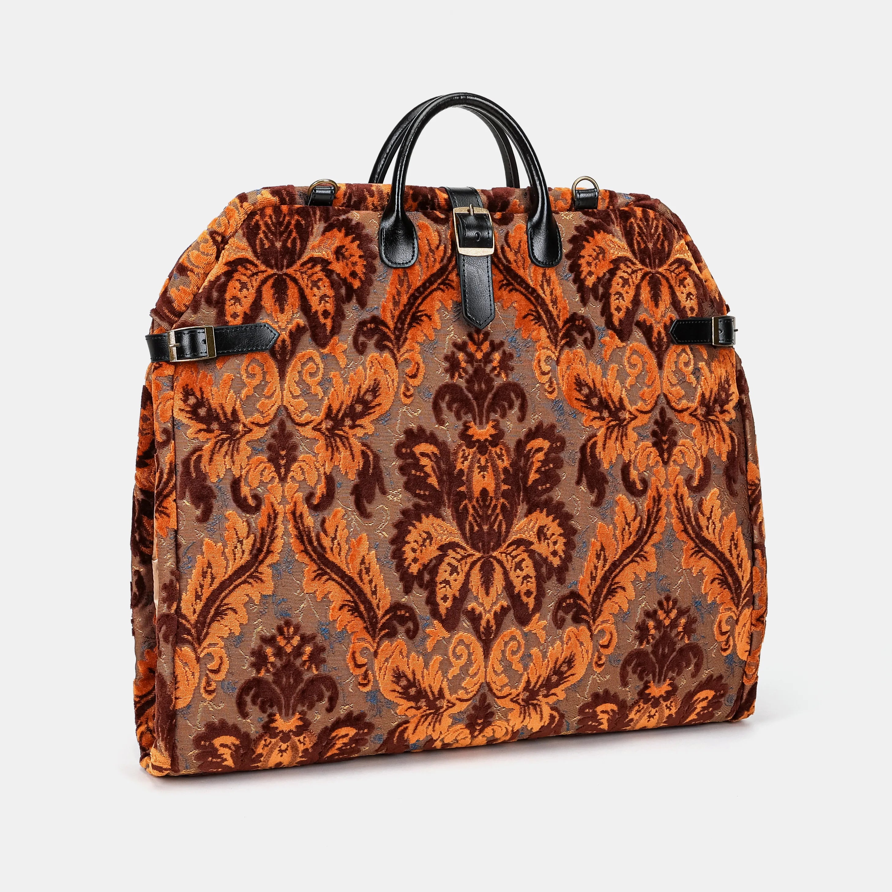 Burnout Velvet Revival Sienna Carpet Garment Bag Carpetbag of America front