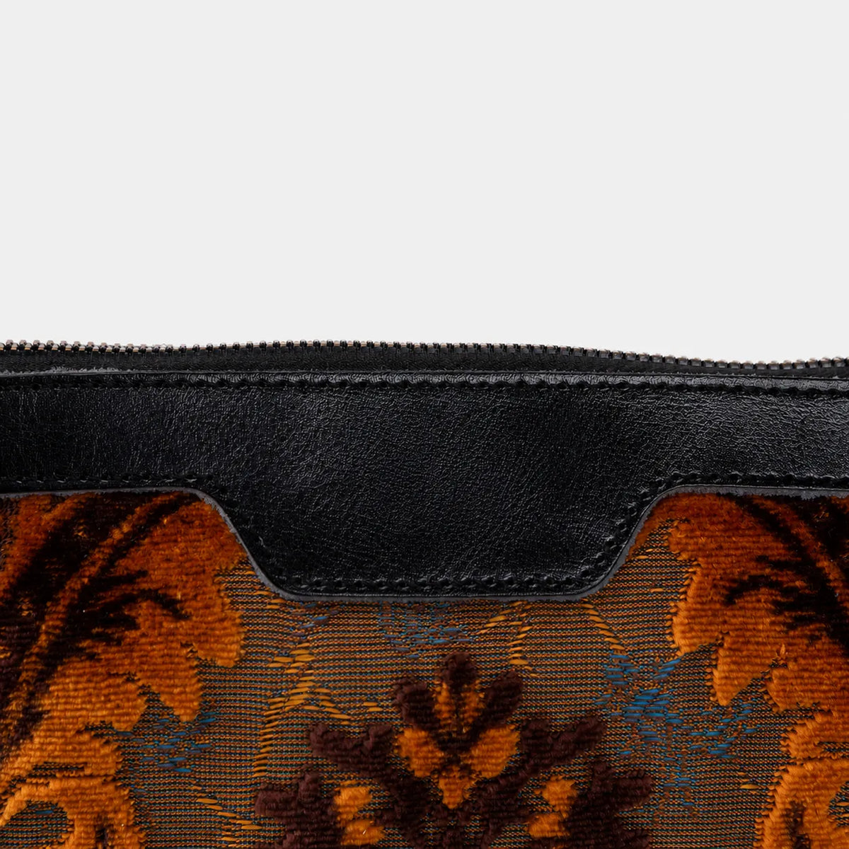 Burnout Velvet Revival Sienna Carpet Makeup Bag of America leather part