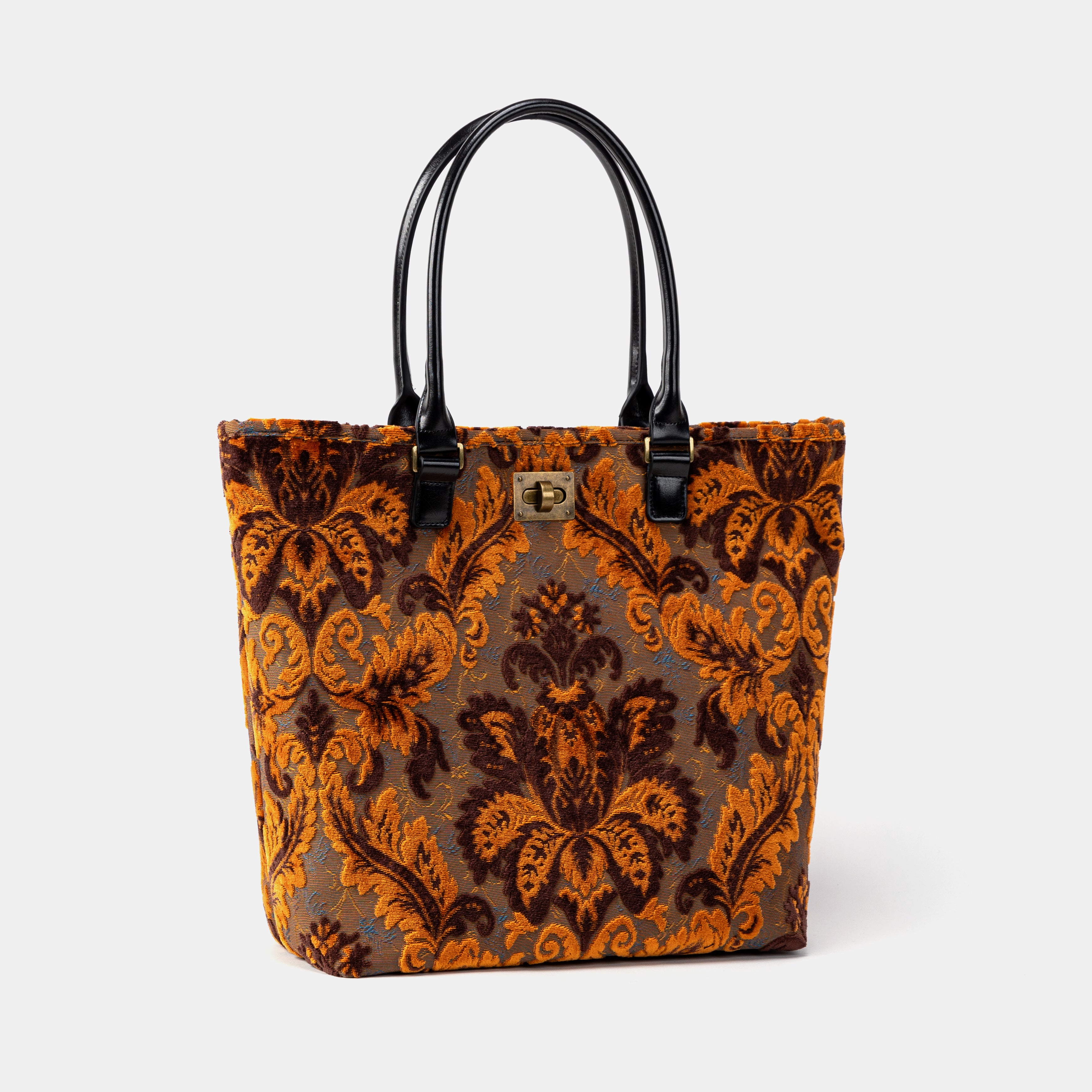 Burnout Velvet Revival Sienna Carpet Tote Shopper of America front