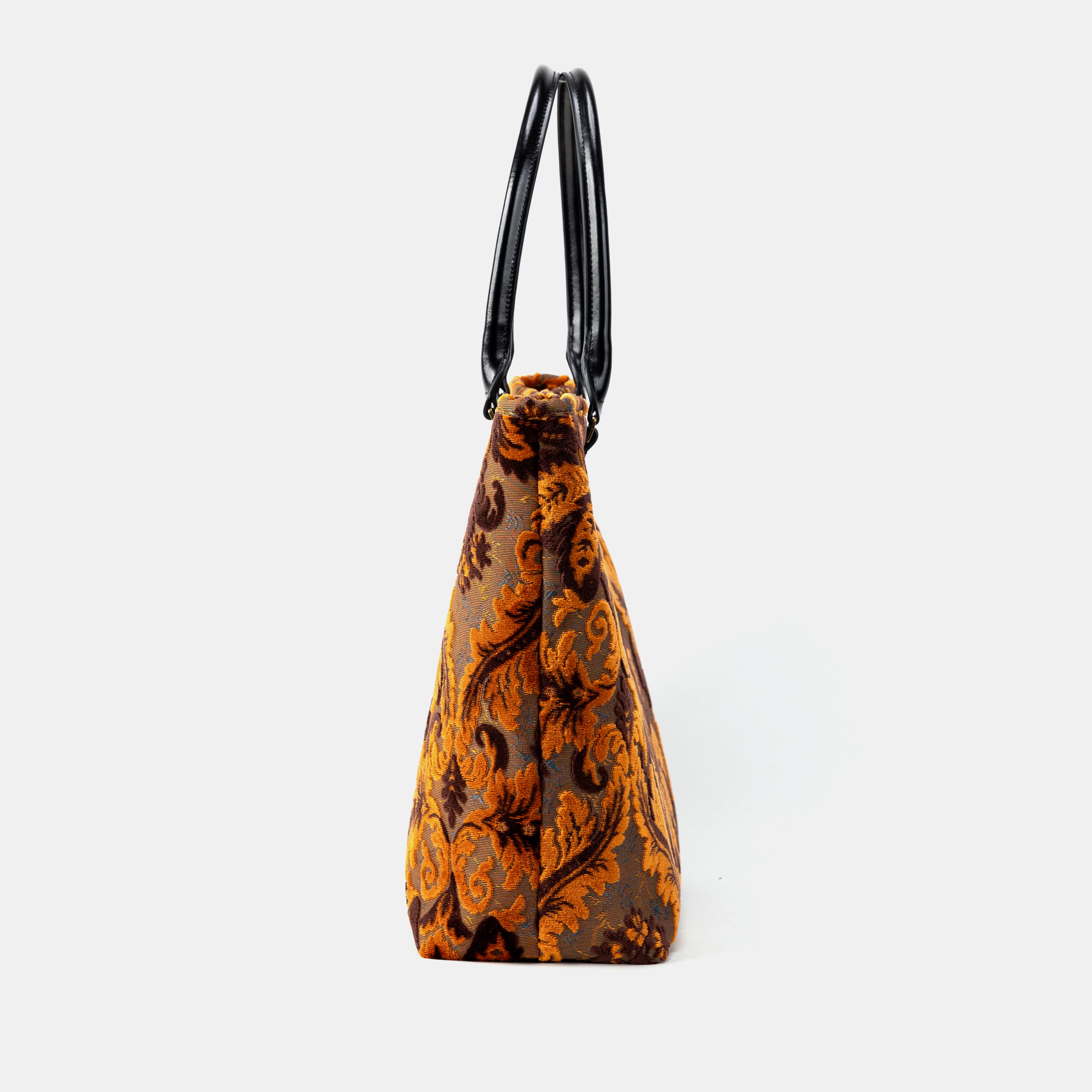 Burnout Velvet Revival Sienna Carpet Tote Shopper of America side