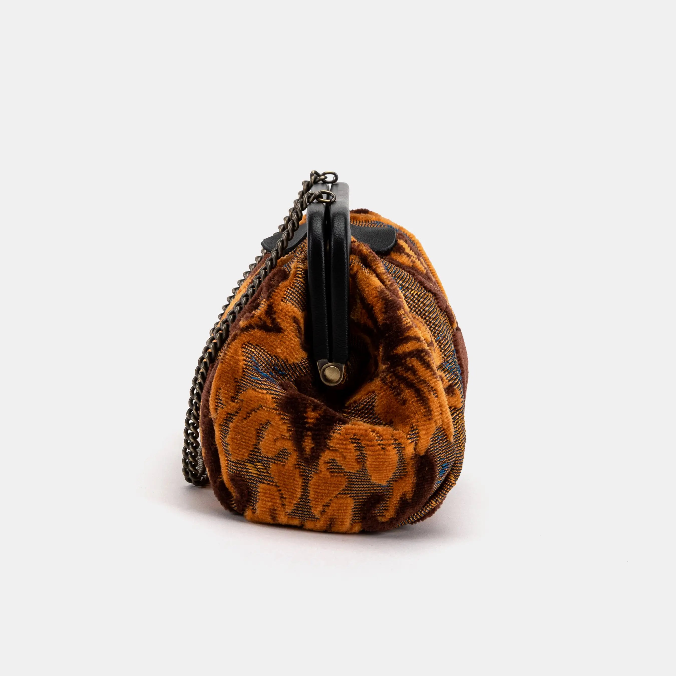 Burnout Velvet Revival Sienna Evening Bag Clutch carpet bag of America side