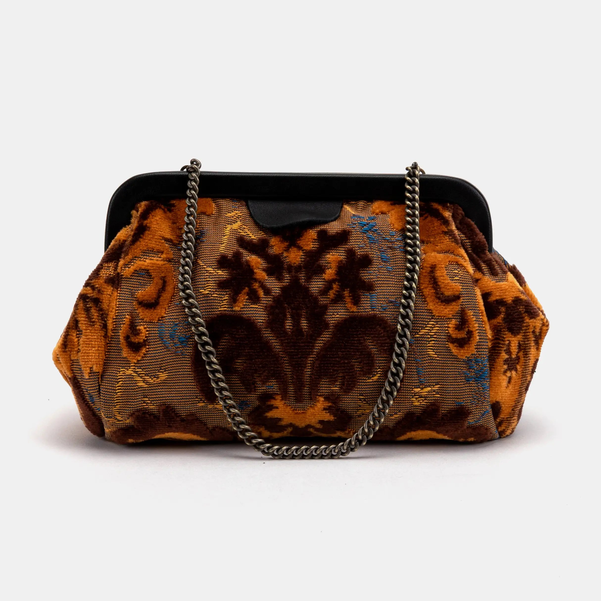 Burnout Velvet Revival Sienna Evening Bag Clutch carpet bag of America main