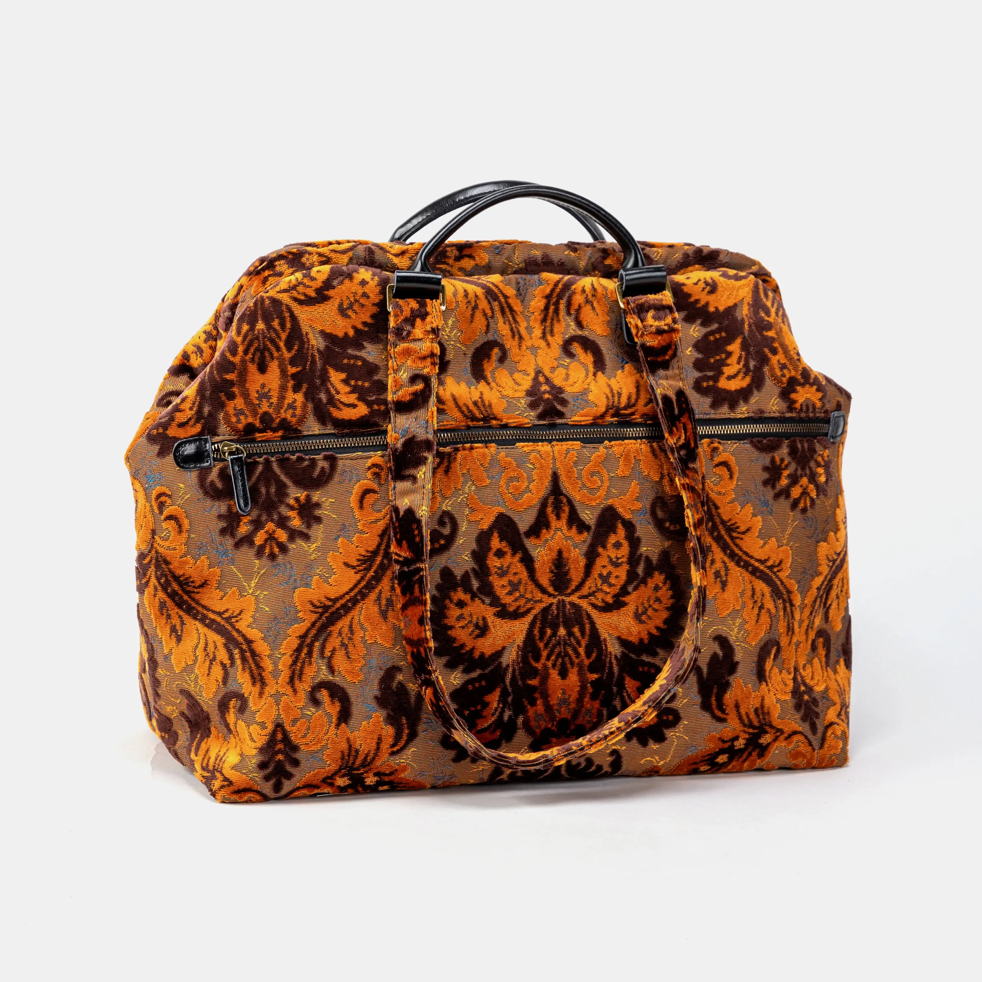 Burnout Velvet Revival Sienna Knitting Project Bag of America Front side