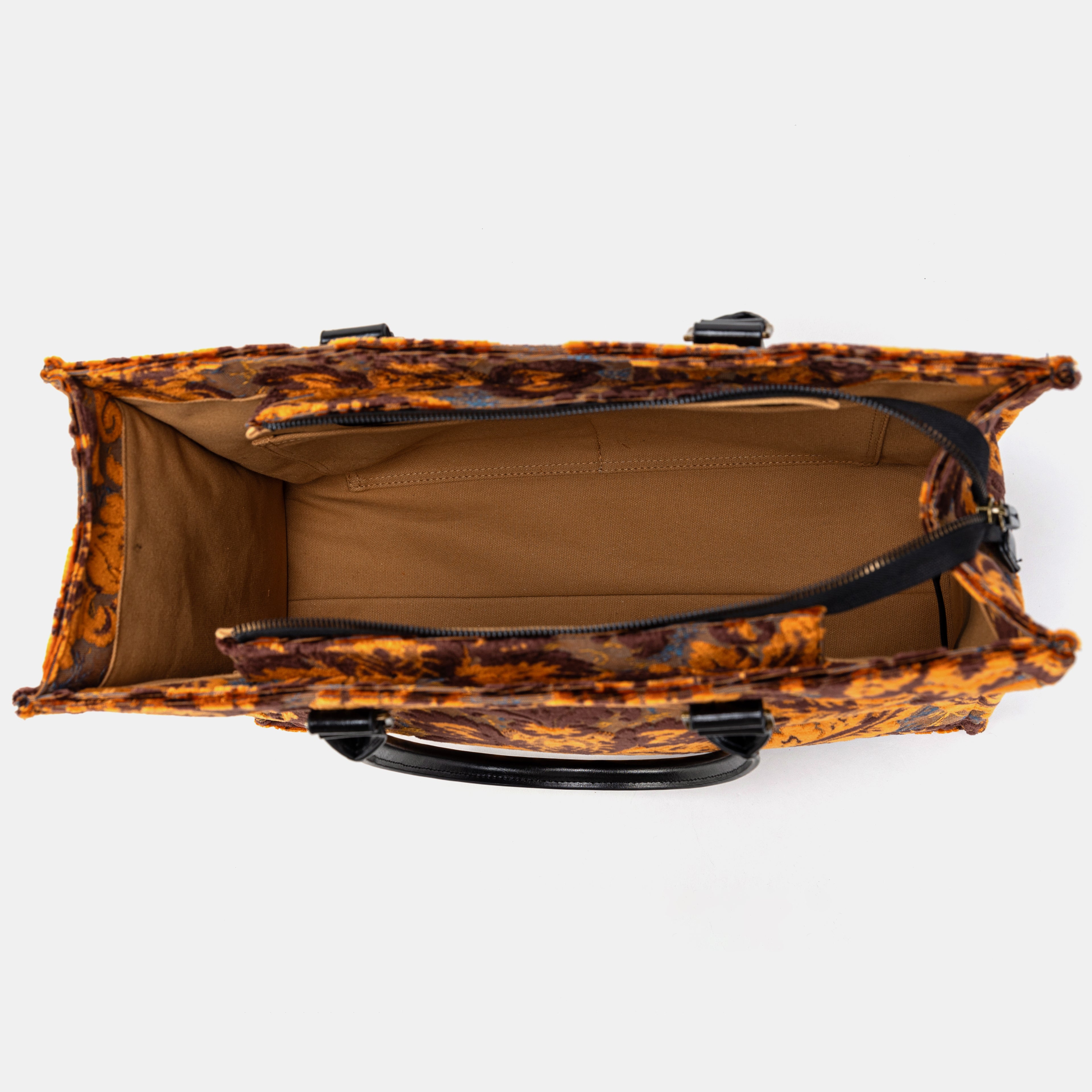 Burnout Velvet Revival Sienna Laptop Work Tote of America INSIDE