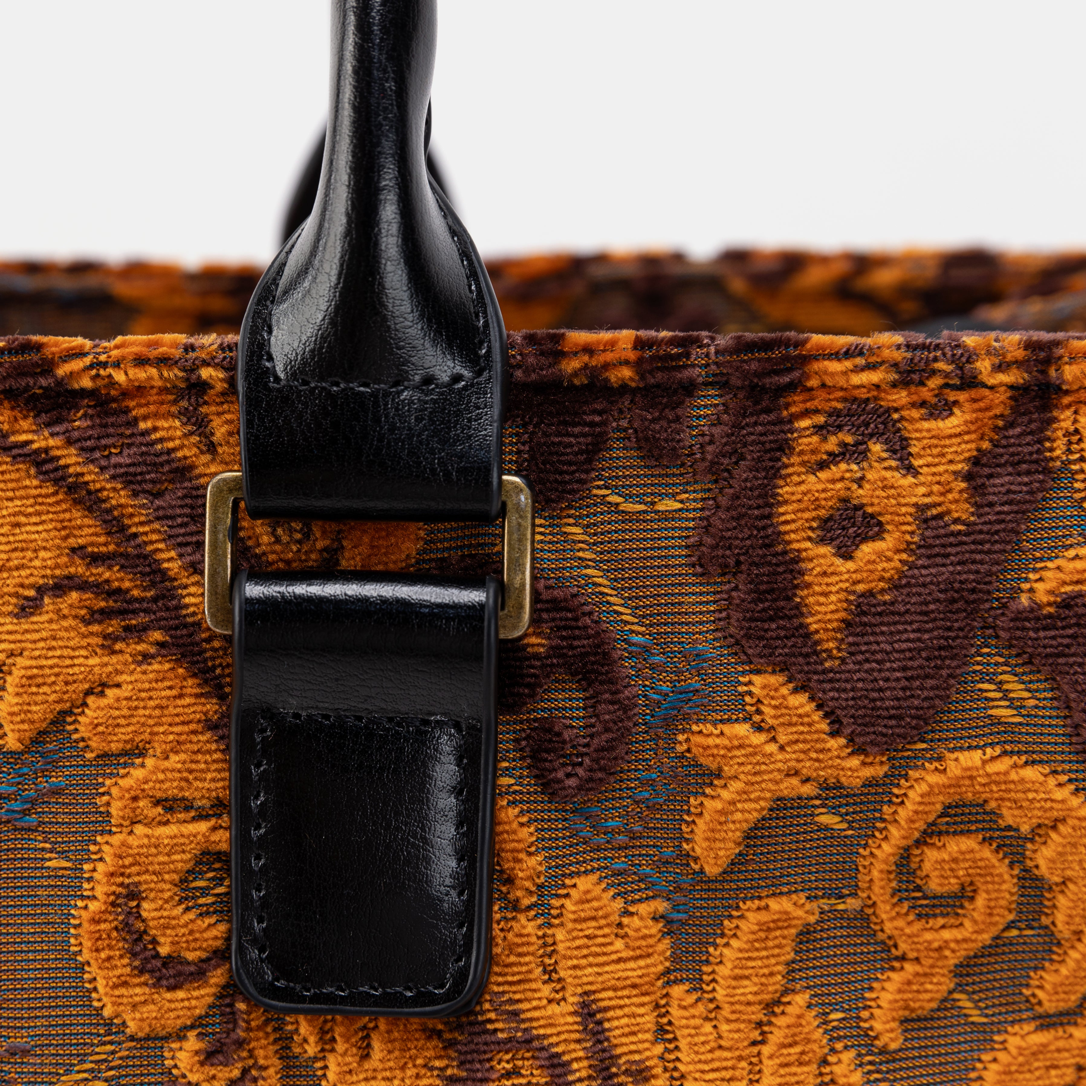 Burnout Velvet Revival Sienna Laptop Work Tote of America DETAIL