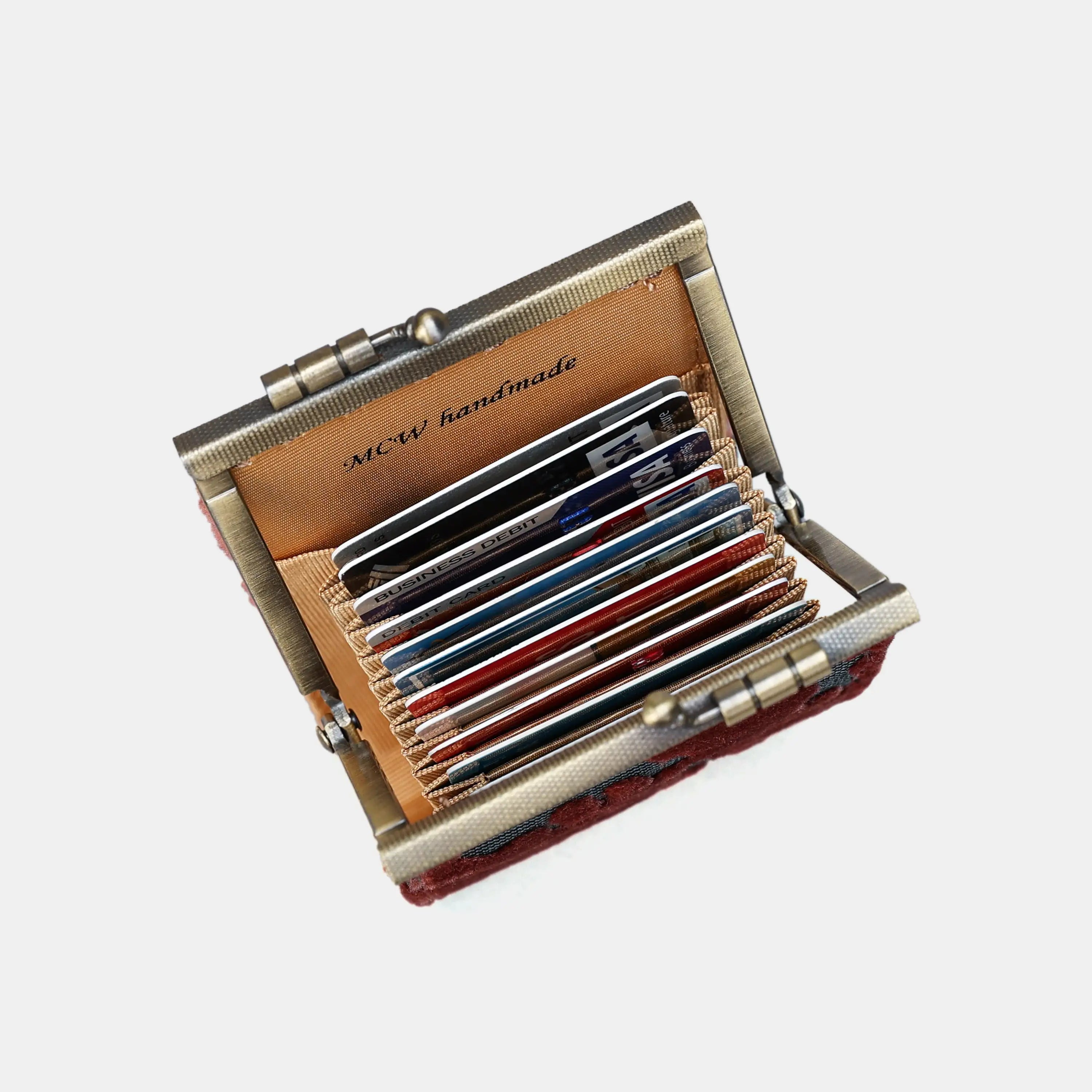 St Tropez Scuba Coral Card Wallet of America 11 slots in use