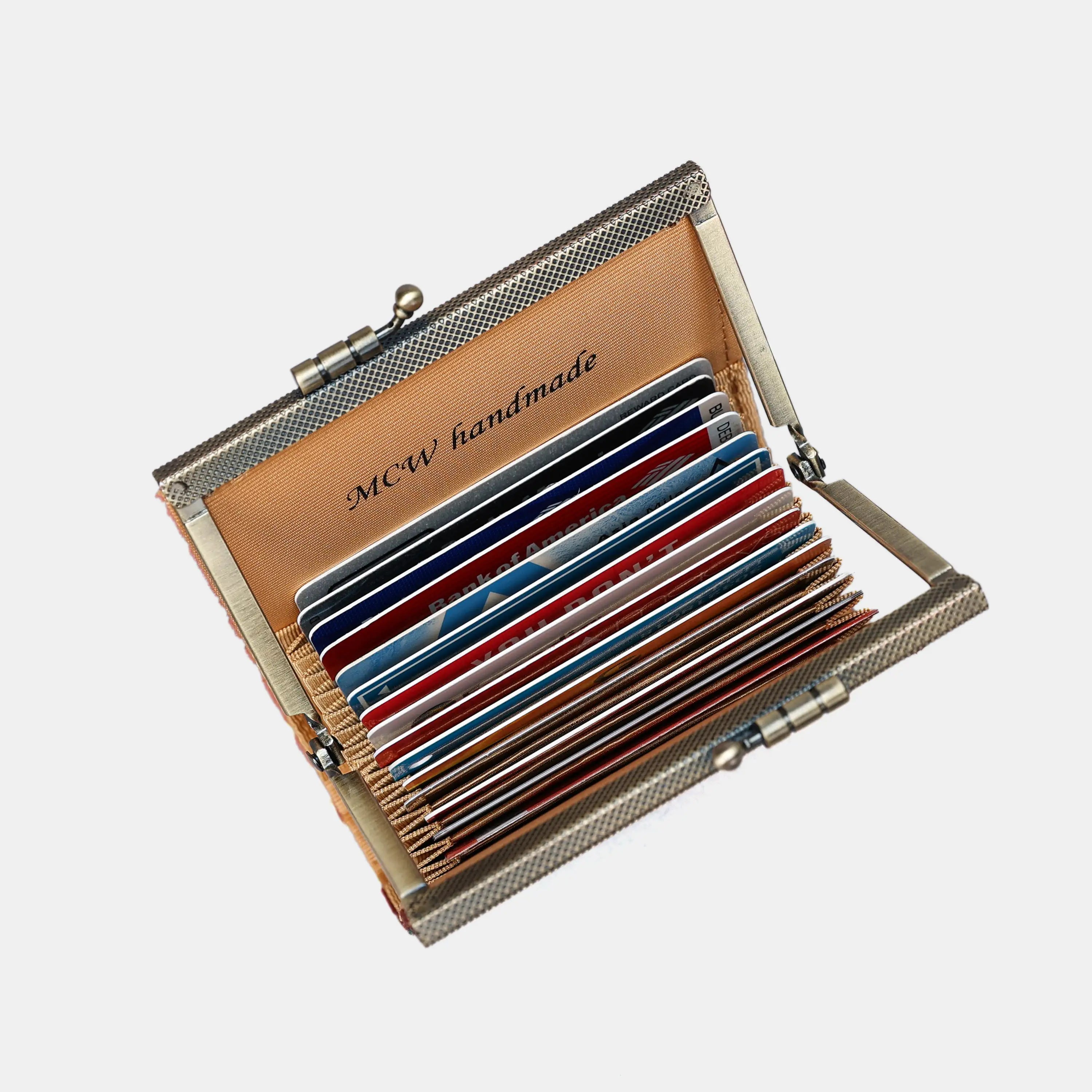 St Tropez Scuba Coral Card Wallet of America 17 slots in use