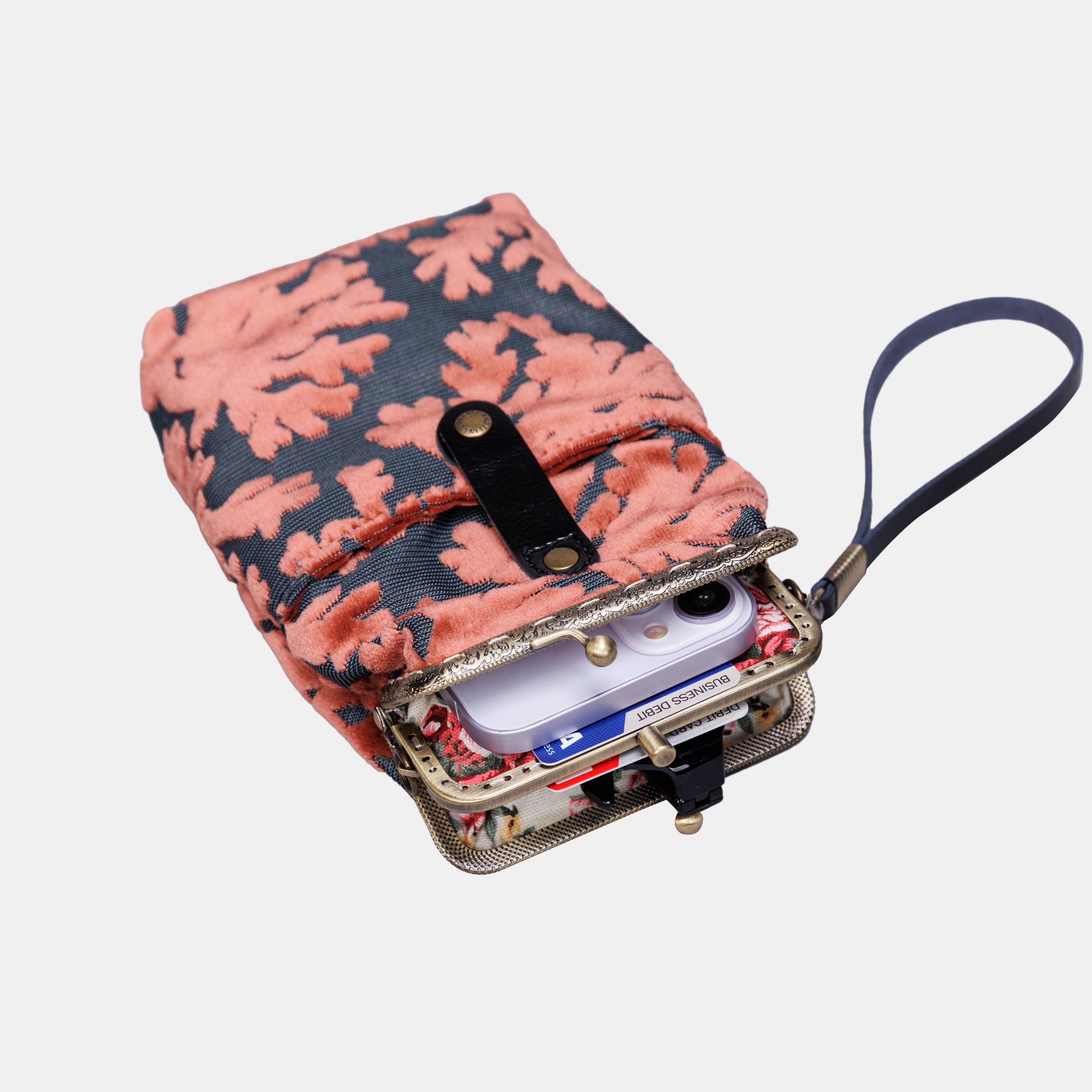 Burnout Velvet St Tropez Scuba Coral Carpet Phone Case of America in use