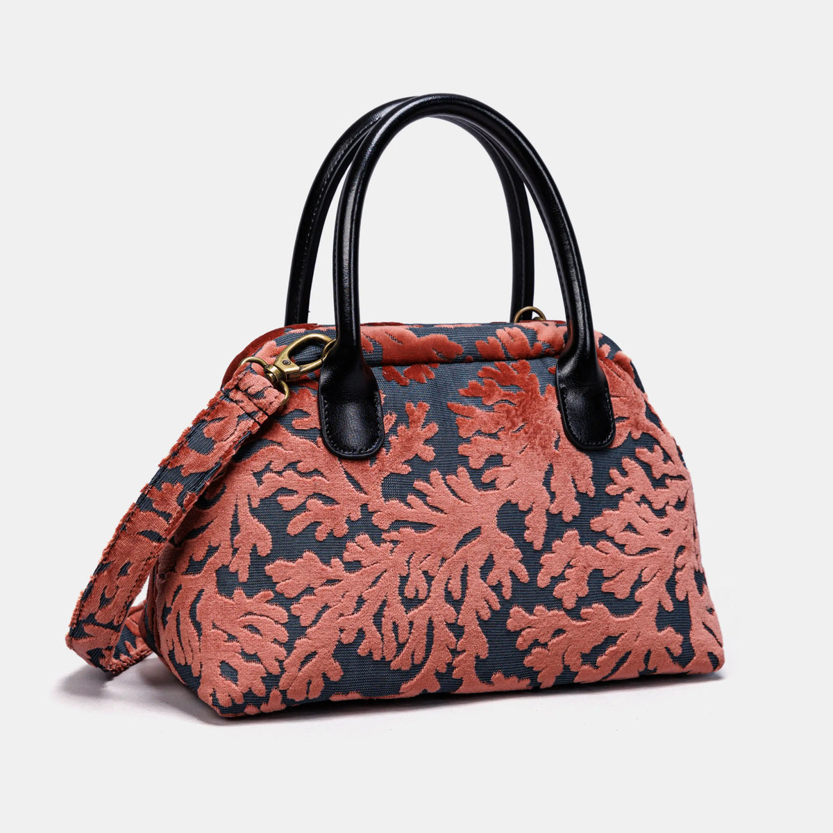 St Tropez Scuba Coral Carpet Satchel carpet bag MCW Handmade of America front