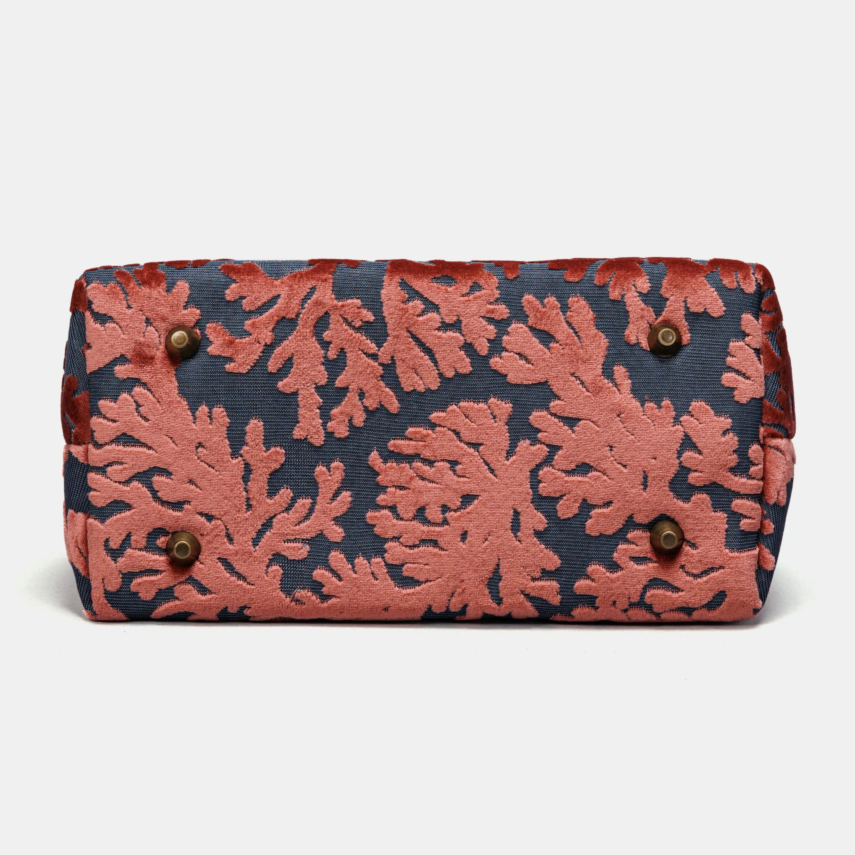 St Tropez Scuba Coral Carpet Satchel carpet bag MCW Handmade of America bottom