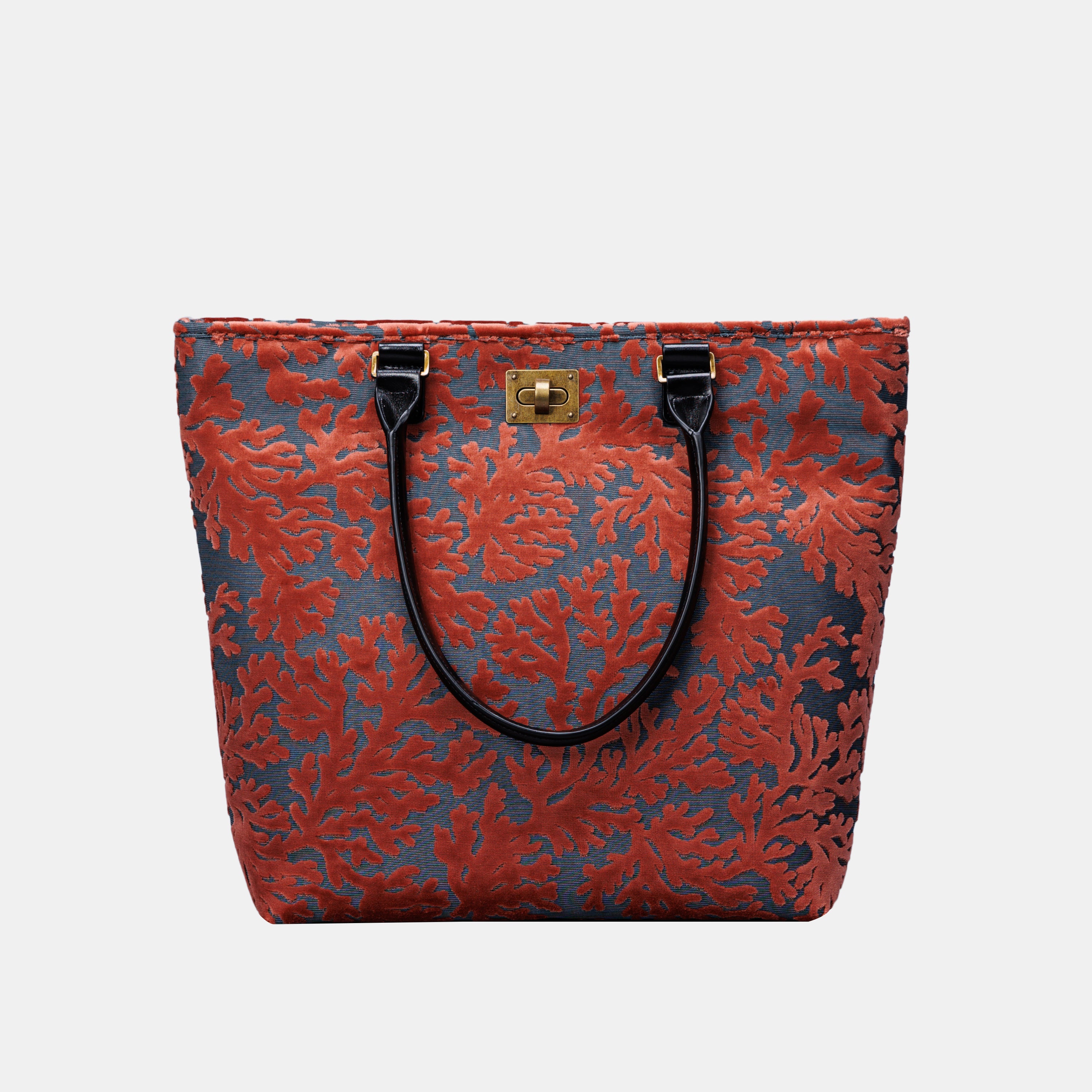St Tropez Scuba Coral Carpet Tote Shopper carpet bag of America handle down