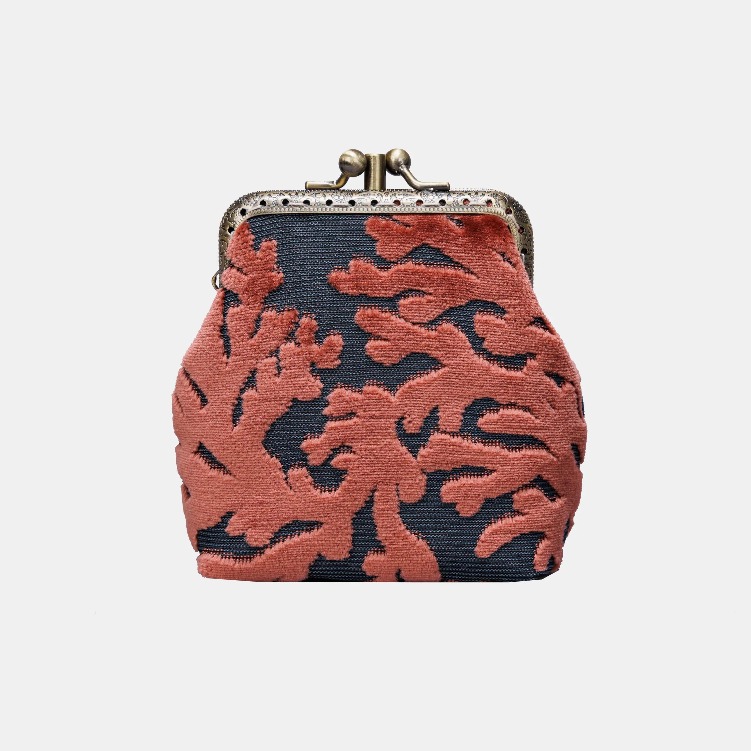 St Tropez Scuba Coral Double Kiss Clasp Coin Purse of America front-2