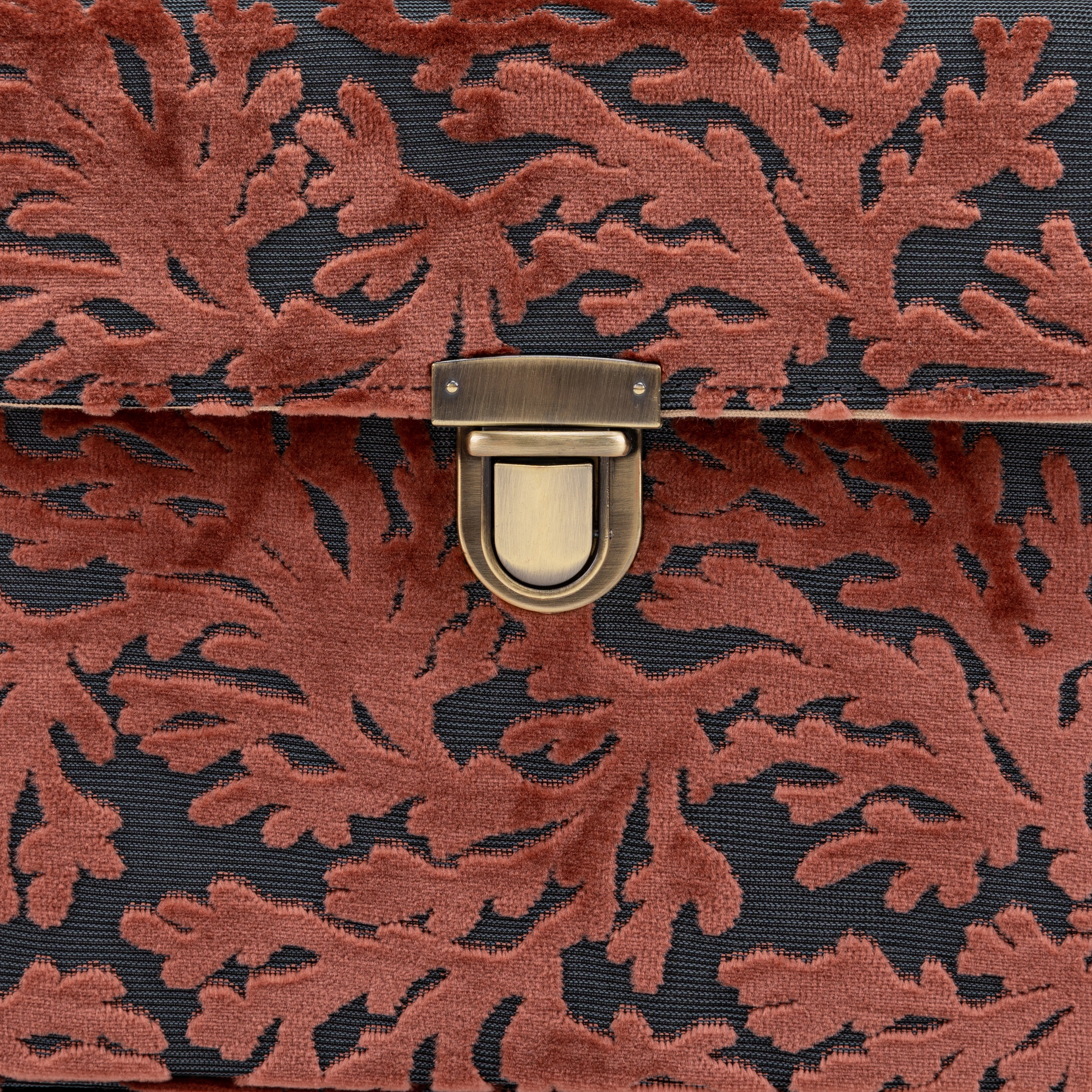 Burnout Velvet St Tropez Scuba Coral Josephine Large Train Case specifics
