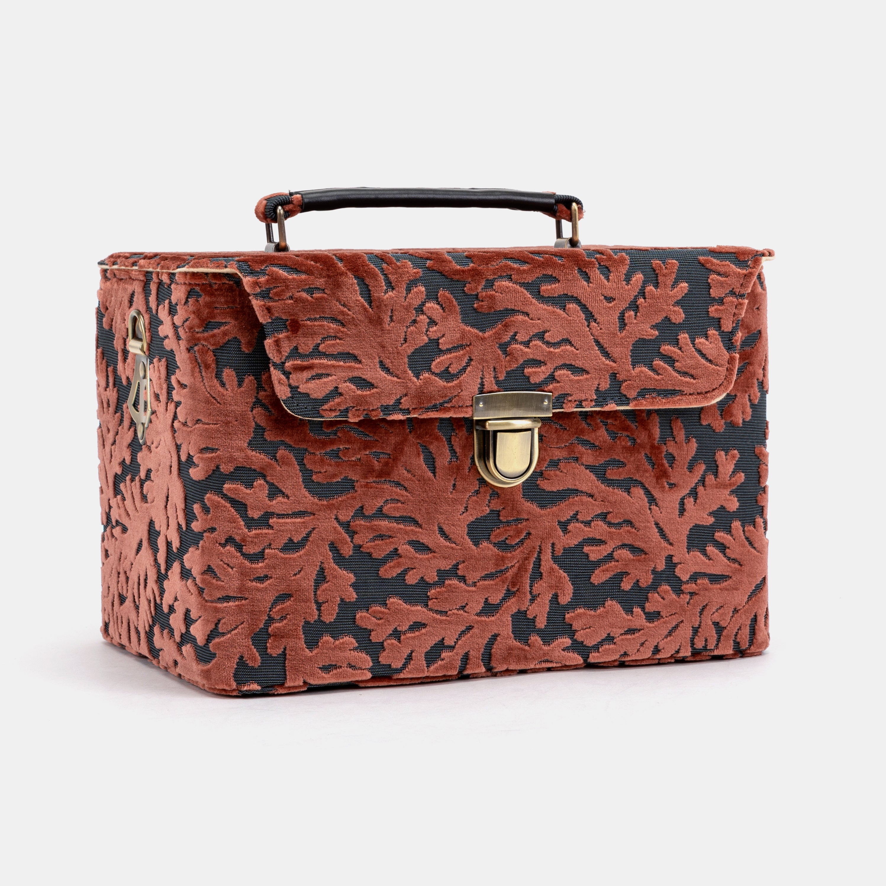 Burnout Velvet St Tropez Scuba Coral Josephine Large Train Case primary