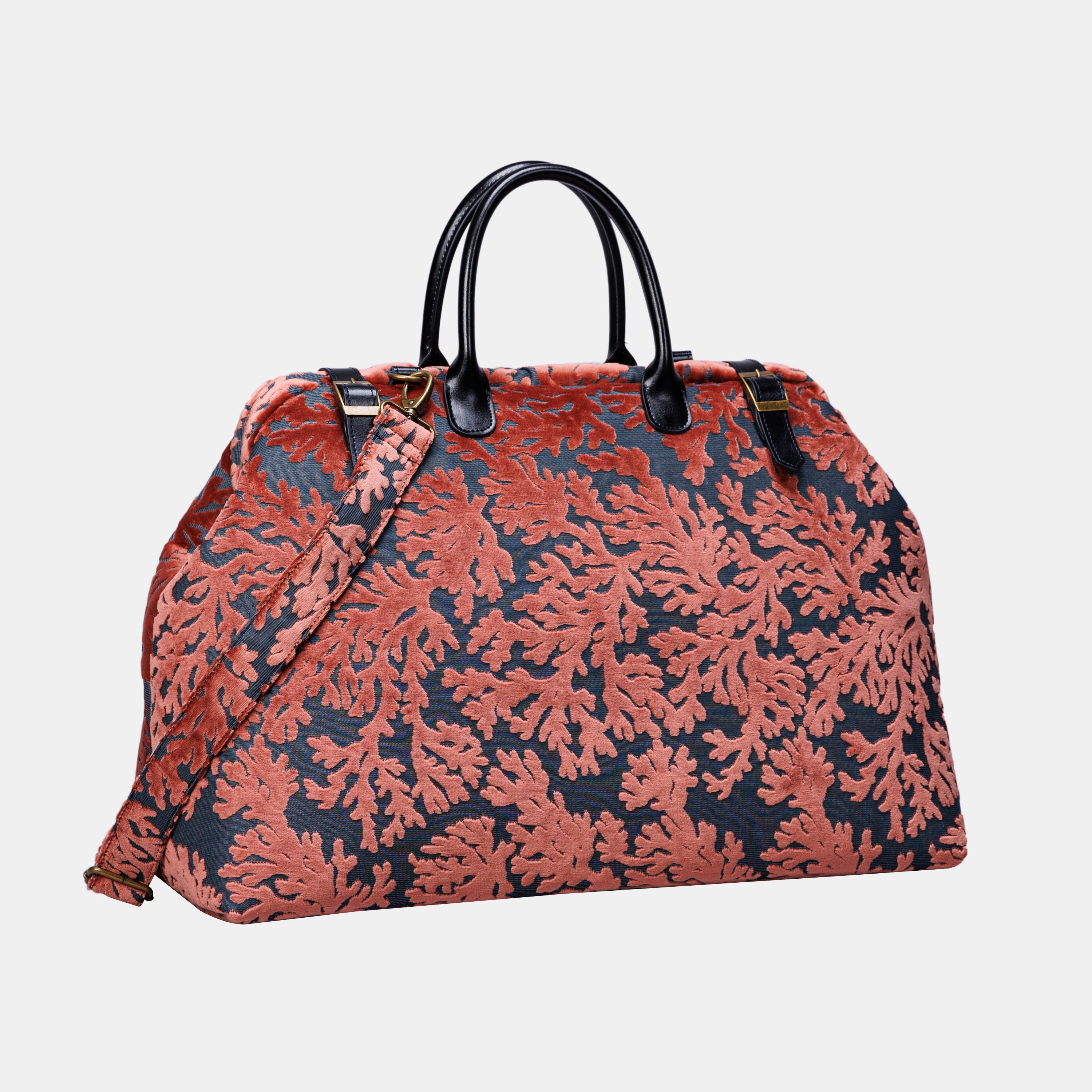 St Tropez Scuba Coral Large Carpetbag of America Front side