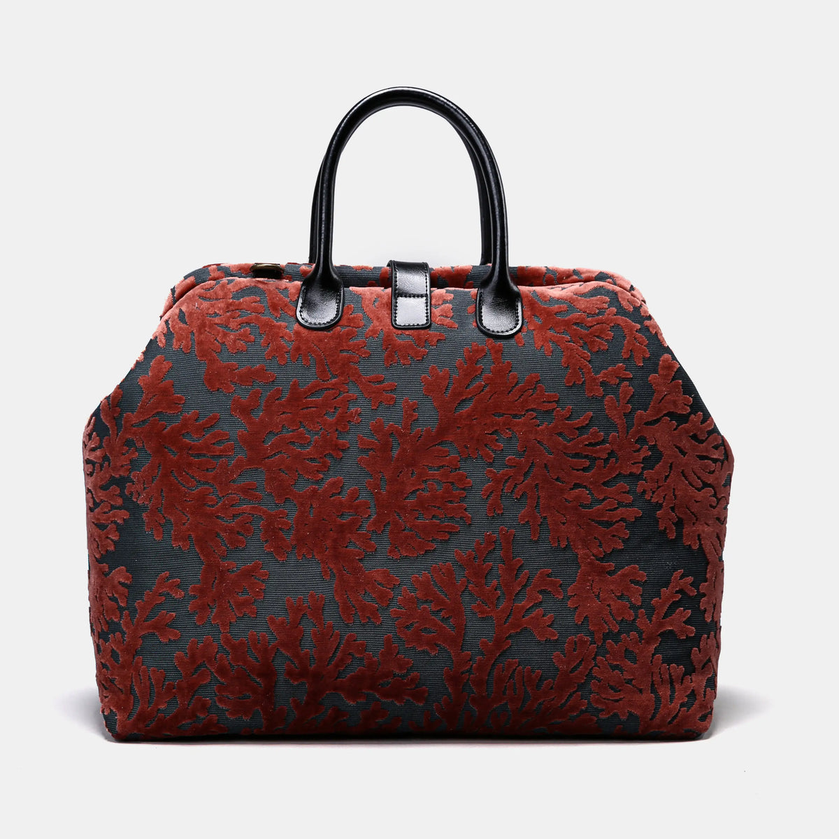 Burnout Velvet St Tropez Scuba Coral Mary Poppins Weekender Carpetbag back