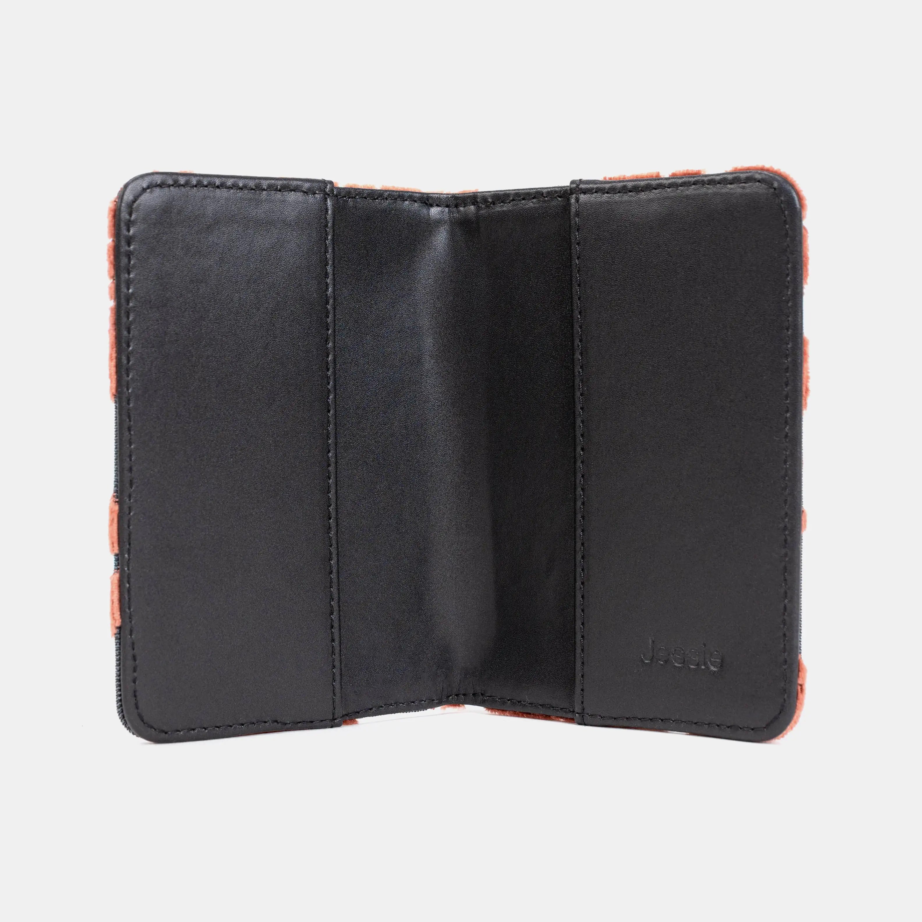 Burnout Velvet St Tropez Scuba Coral Passport Cover of America open