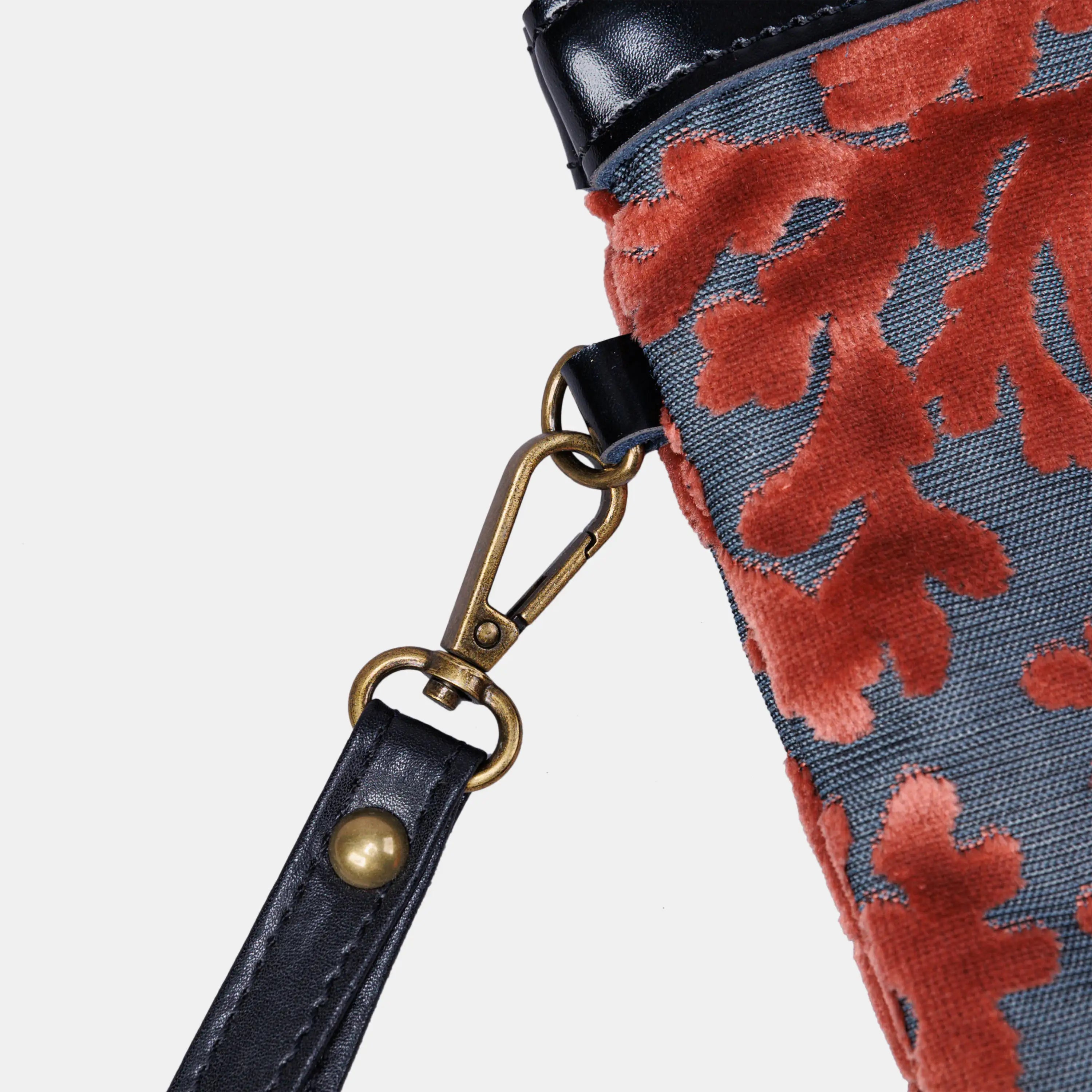 St Tropez Scuba Coral Wristlet Clutch carpet bag MCW Handmade details