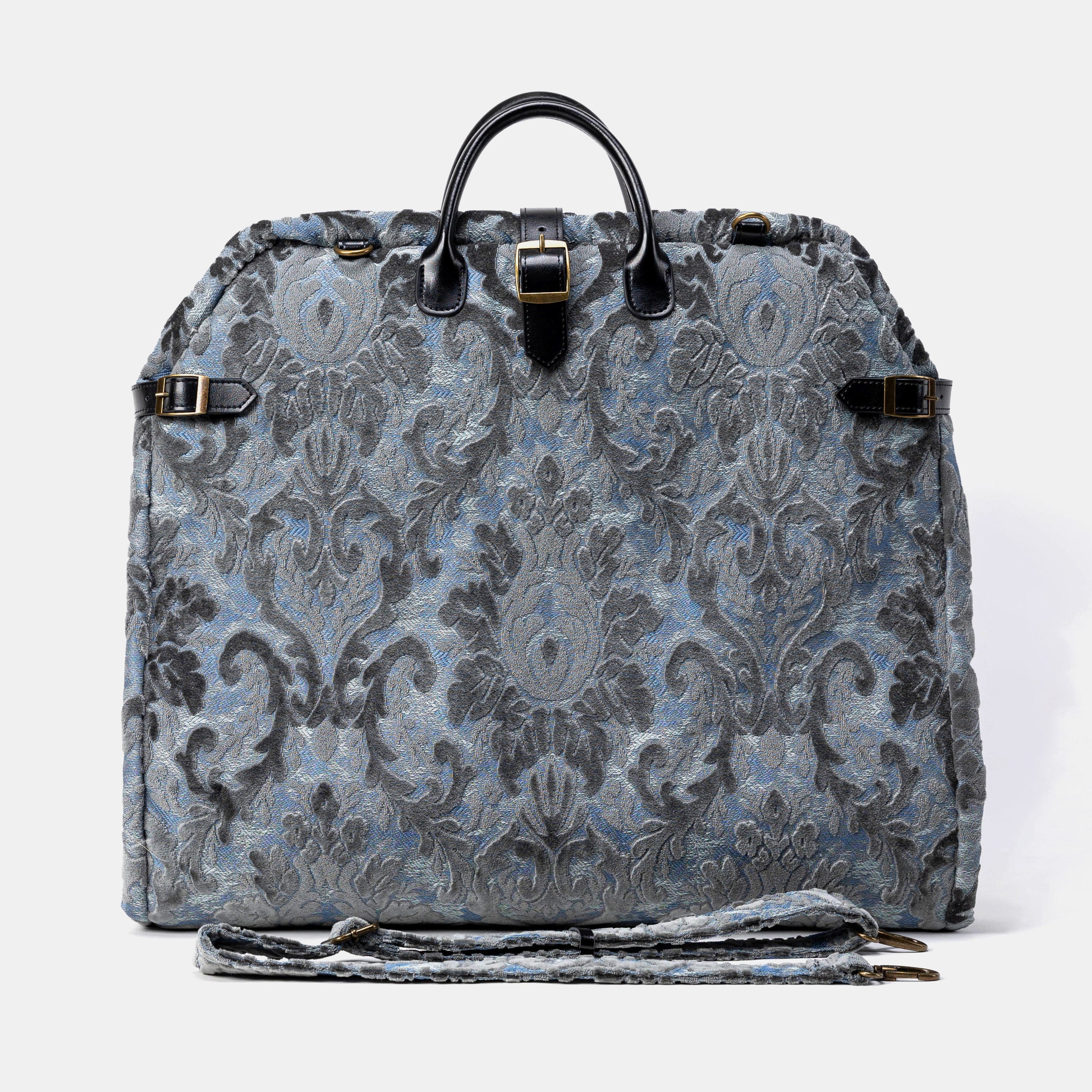 Burnout Velvet Steel Blue Carpet Garment Bag Carpetbag of America main