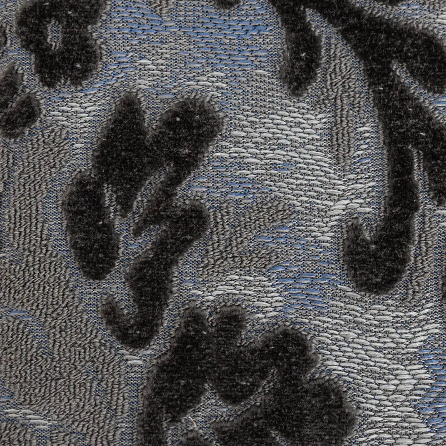 Burnout Velvet Steel Blue Checkbook Cover of America detail